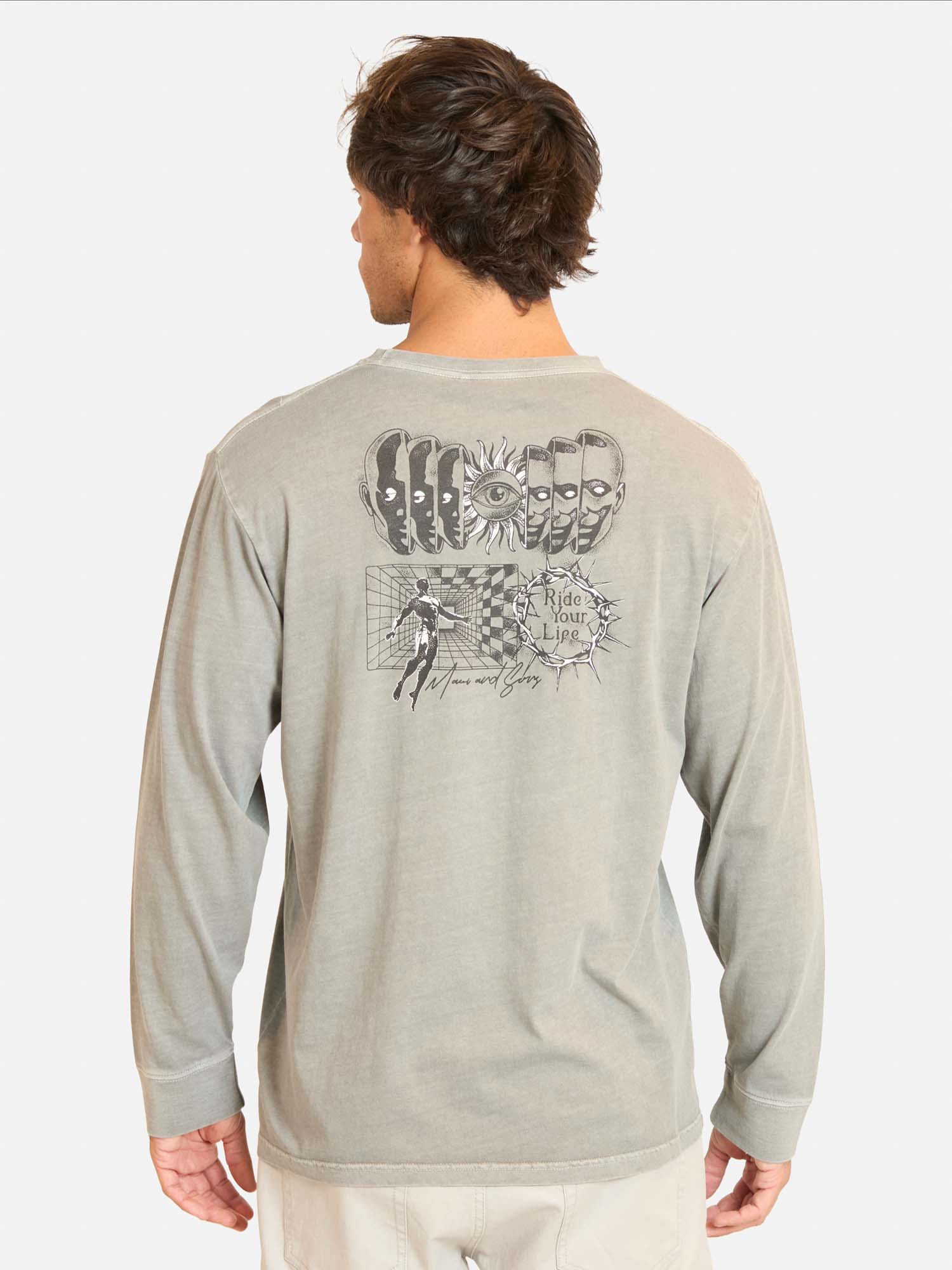 POLERA ML MAVIZ GRIS HOMBRE MAUI AND SONS - 2