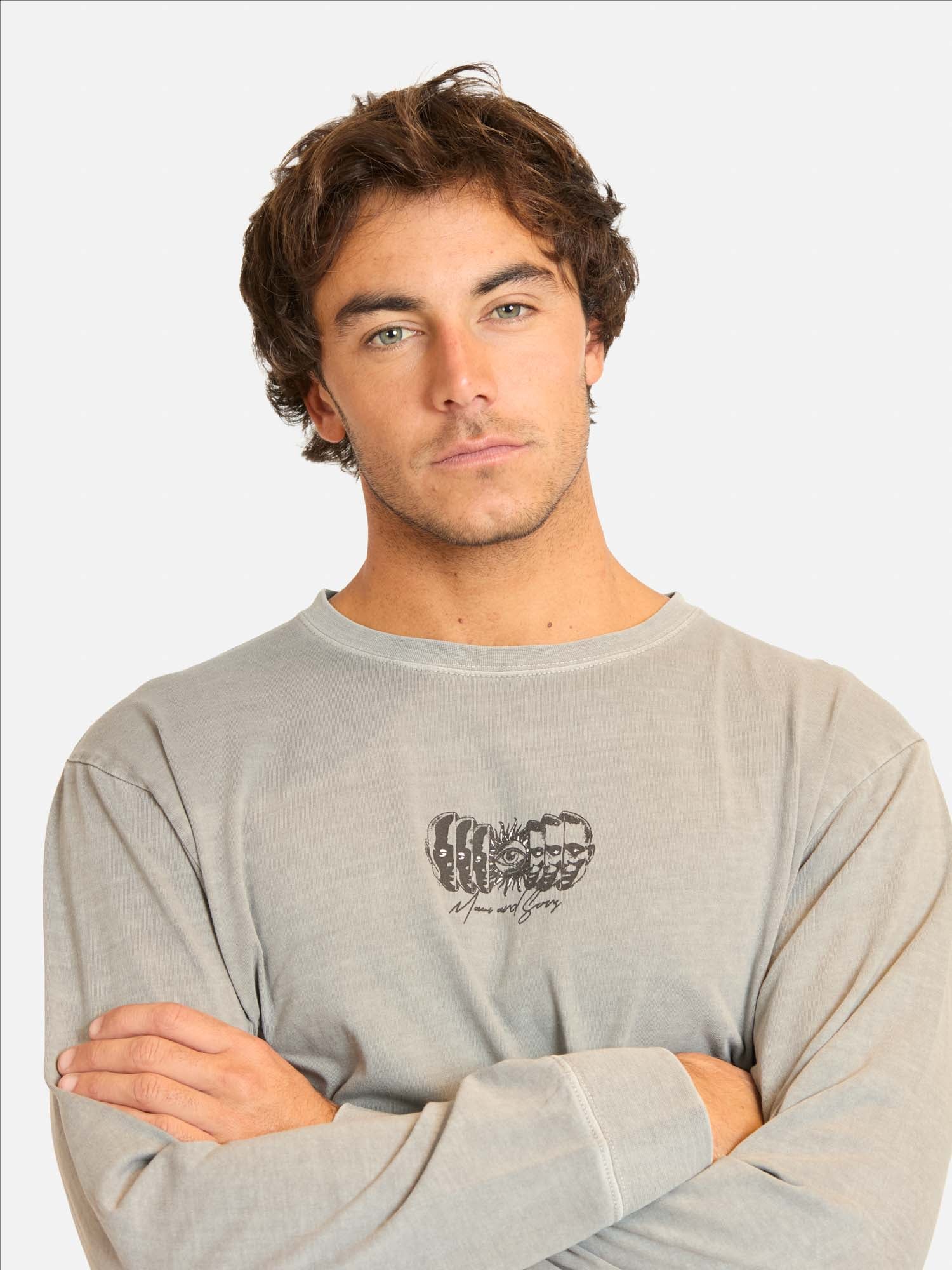 POLERA ML MAVIZ GRIS HOMBRE MAUI AND SONS - 3