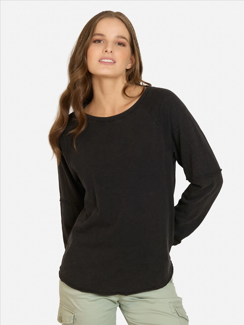POLERA ML ZEPHIRA EN COLOR NEGRO MUJER MAUI AND SONS - 1