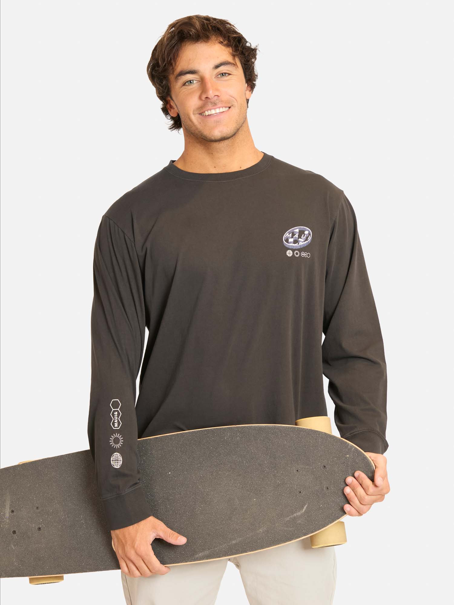 POLERA ML MATEC EN COLOR NEGRO HOMBRE MAUI AND SONS - 1