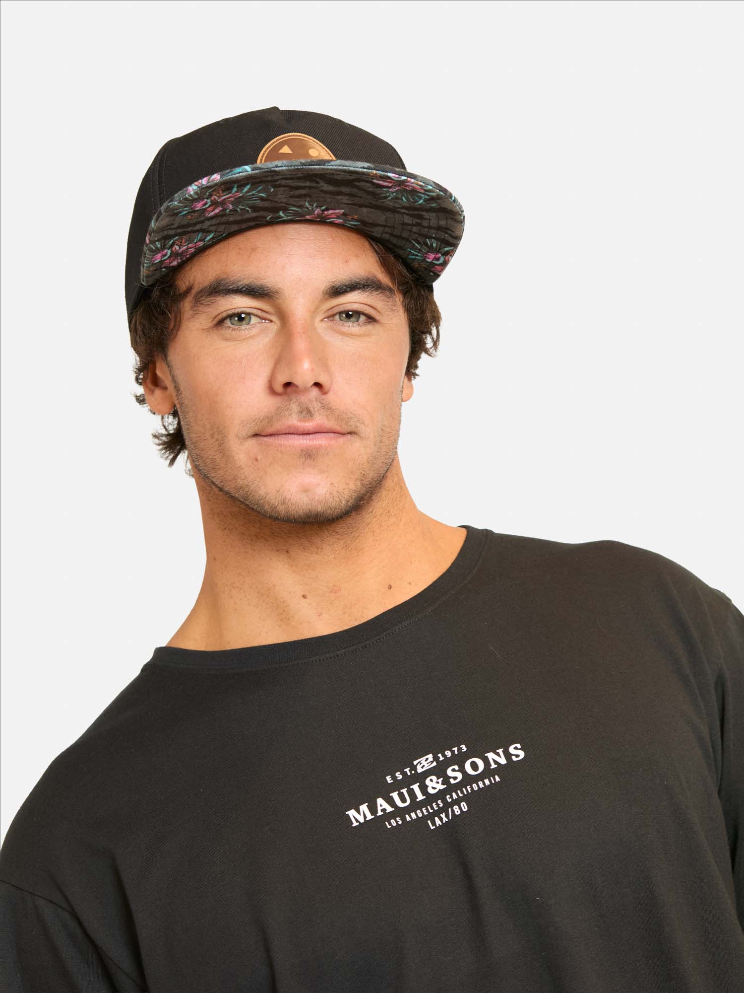 POLERA ML NISIN EN COLOR NEGRO HOMBRE MAUI AND SONS - 3
