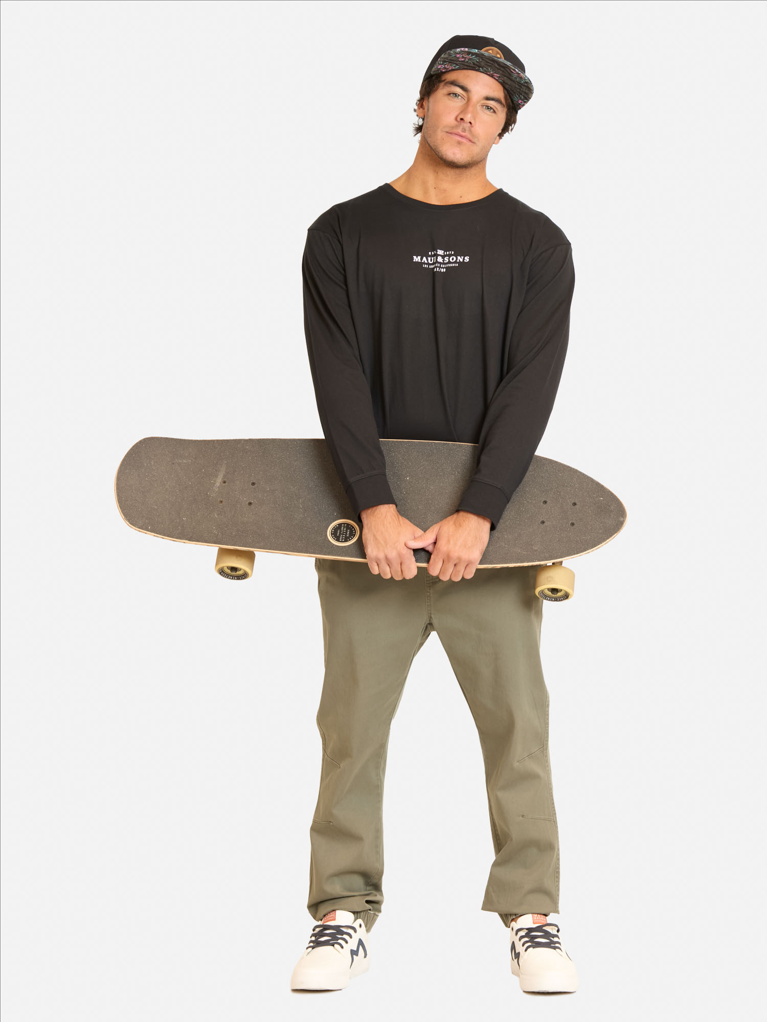 POLERA ML NISIN EN COLOR NEGRO HOMBRE MAUI AND SONS - 4