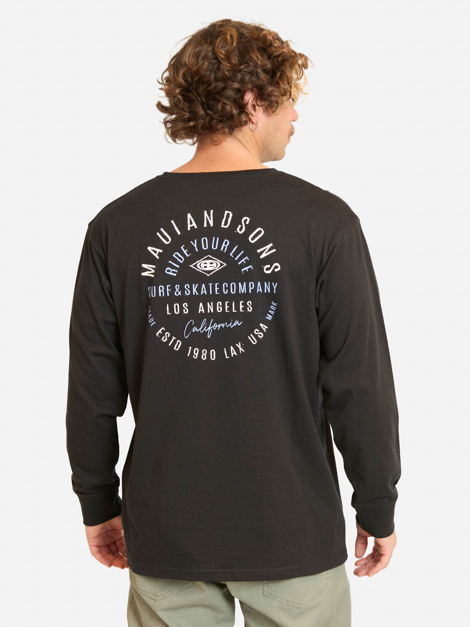 POLERA ML PIYUS EN COLOR NEGRO HOMBRE MAUI AND SONS - 2