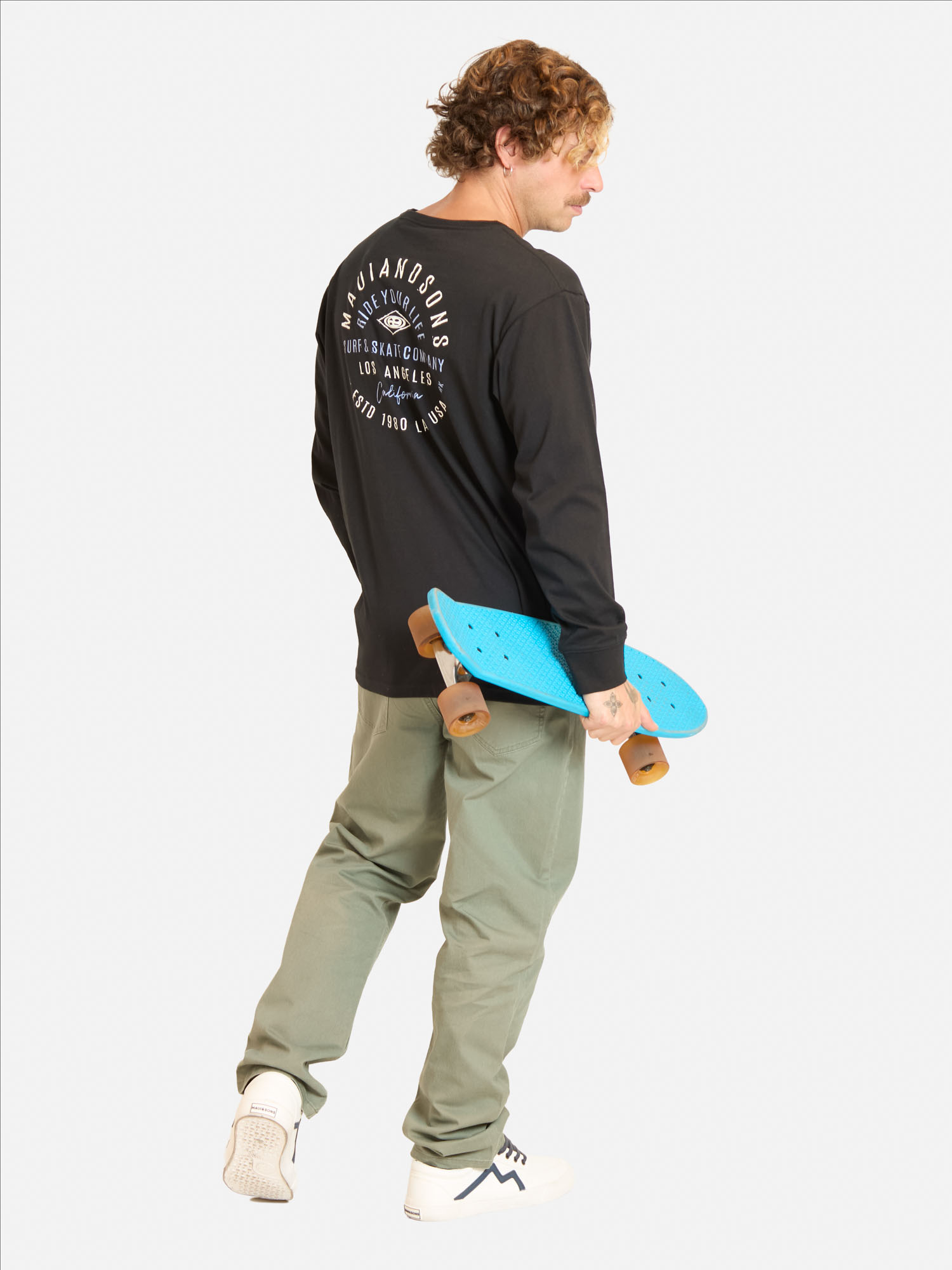 POLERA ML PIYUS EN COLOR NEGRO HOMBRE MAUI AND SONS - 4