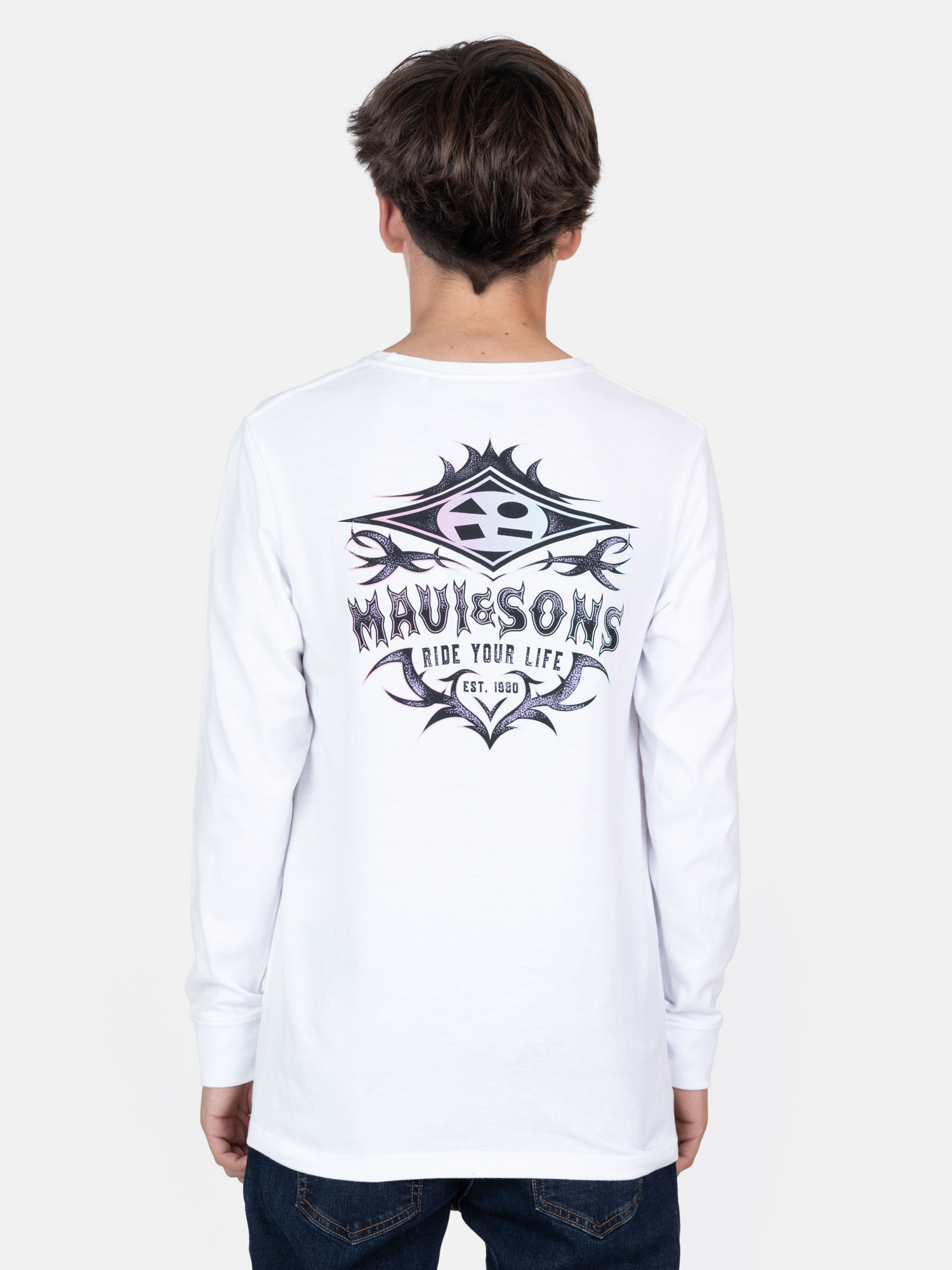 POLERA ML ZKIN EN COLOR BLANCO INFANTIL MAUI AND SONS - 2