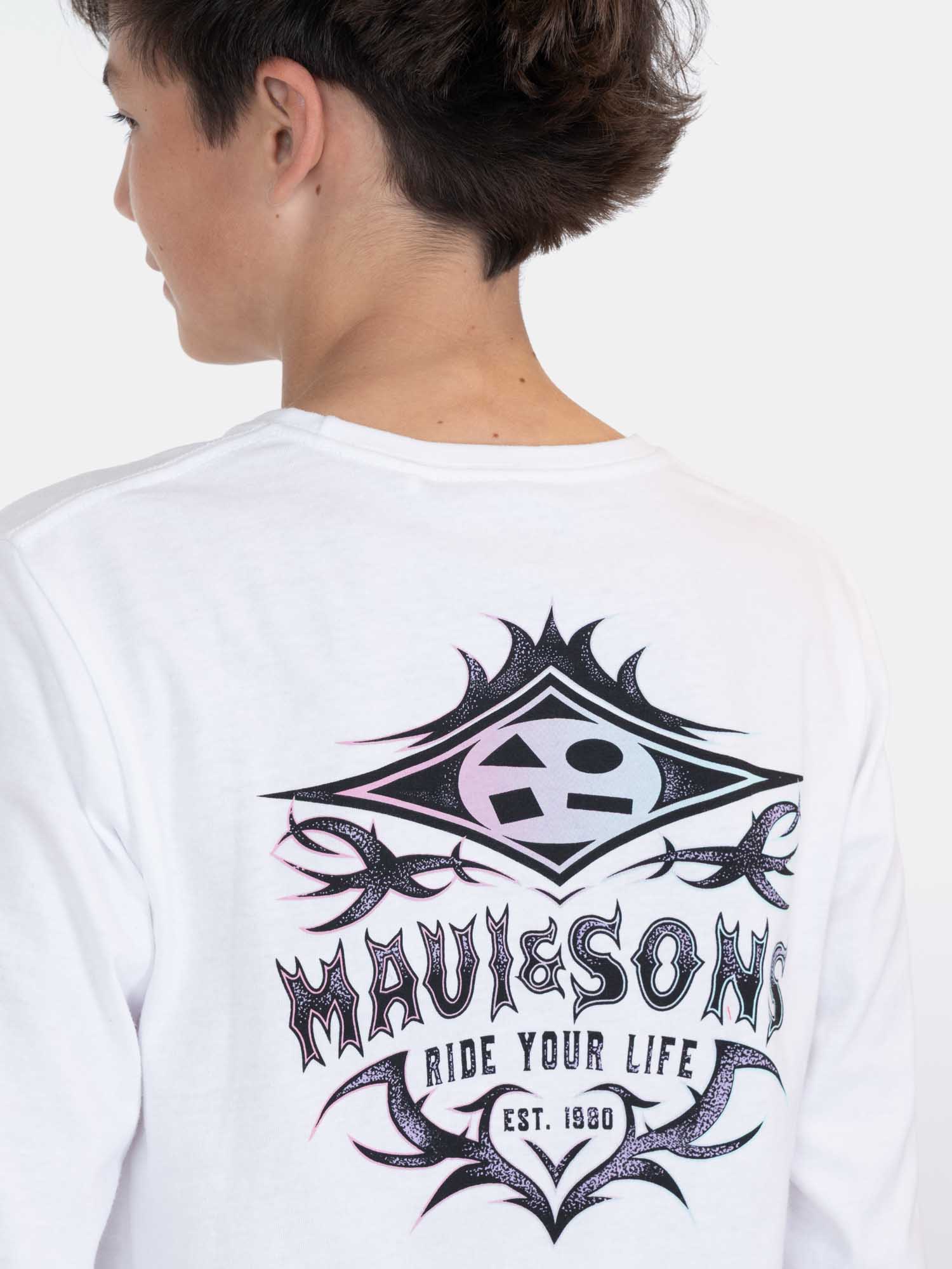 POLERA ML ZKIN EN COLOR BLANCO INFANTIL MAUI AND SONS - 3
