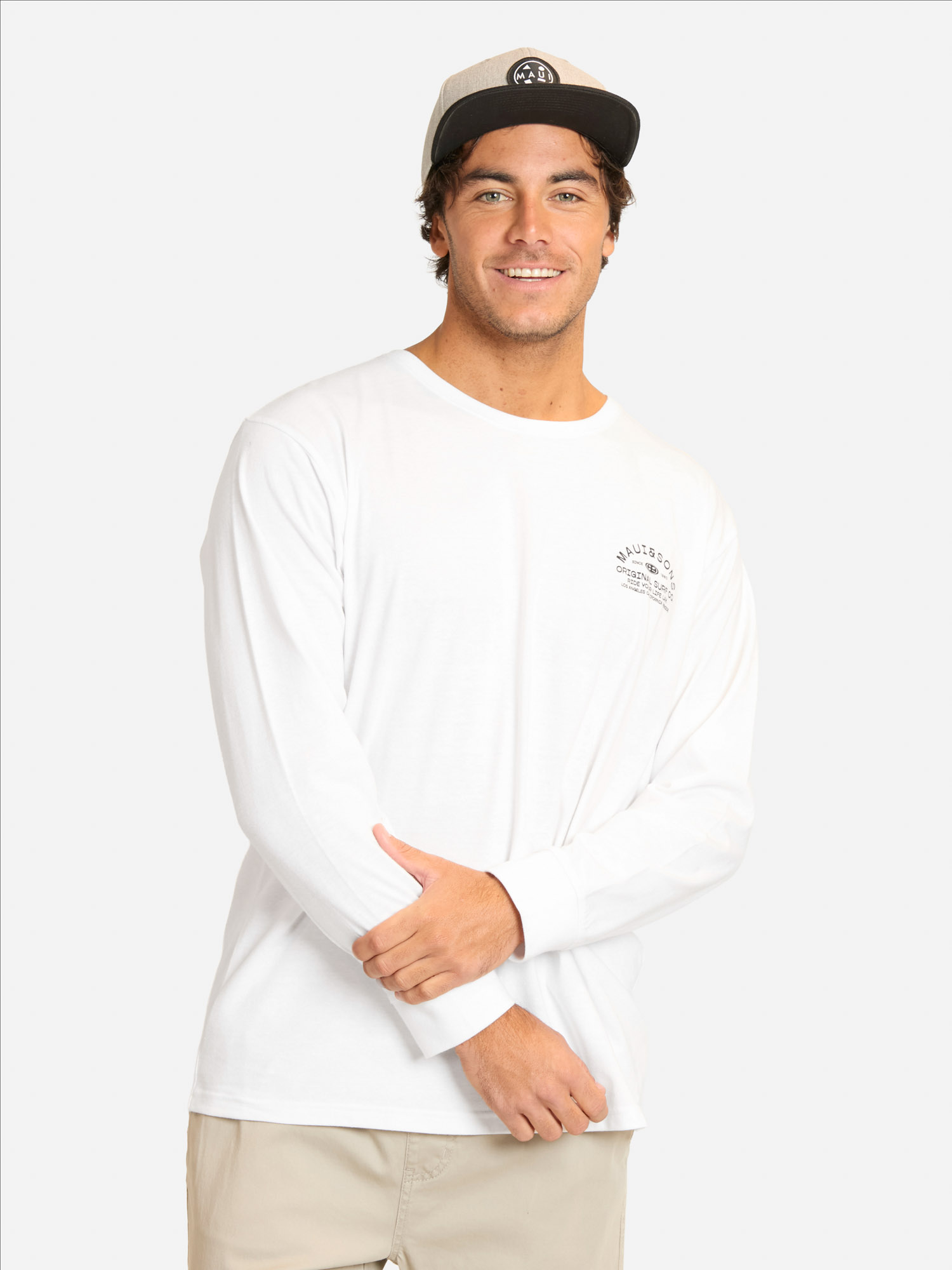 POLERA ML PIREL EN COLOR BLANCO HOMBRE MAUI AND SONS - 1
