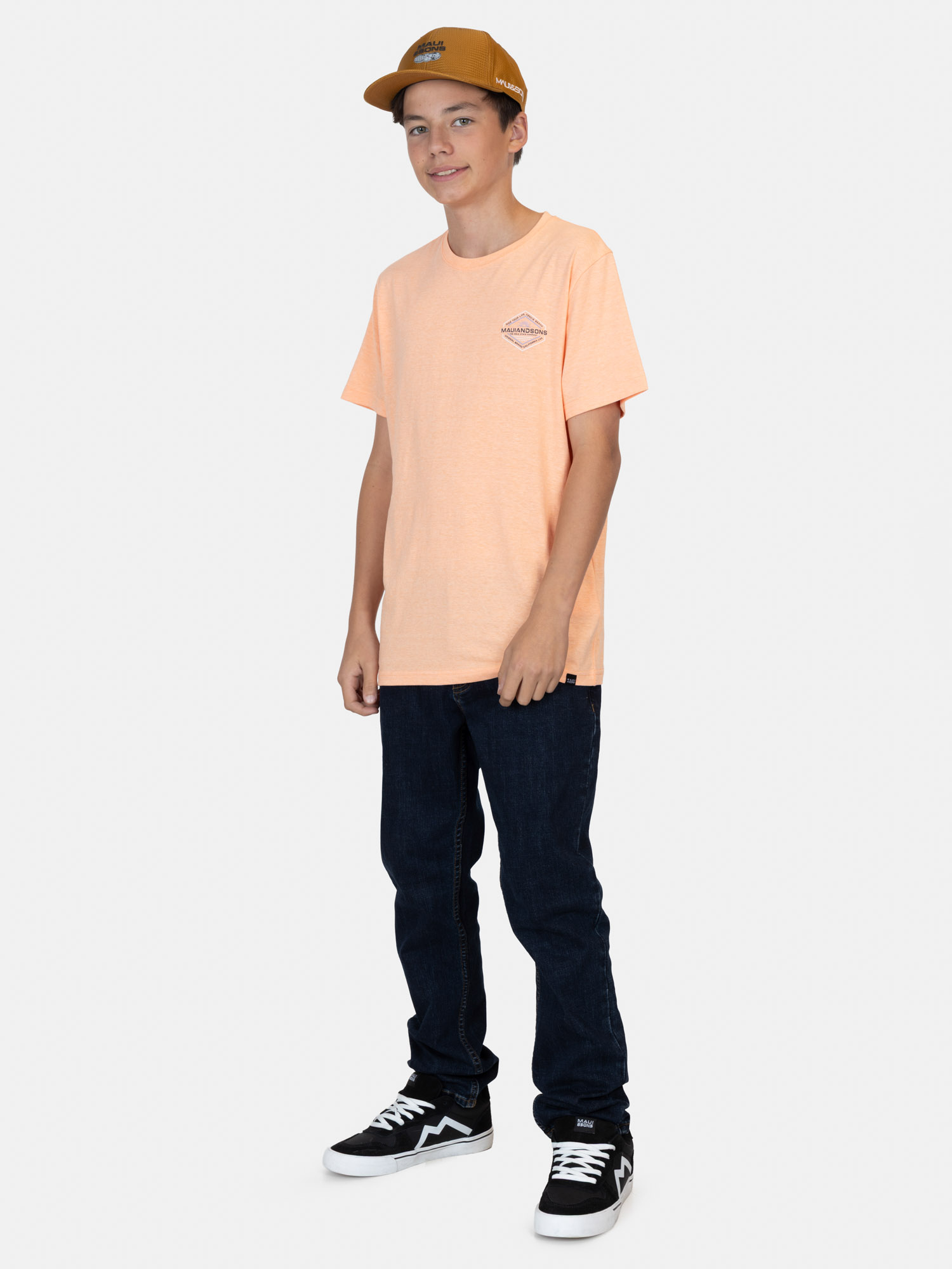 POLERA MC AGUA NARANJA INFANTIL MAUI AND SONS - 4