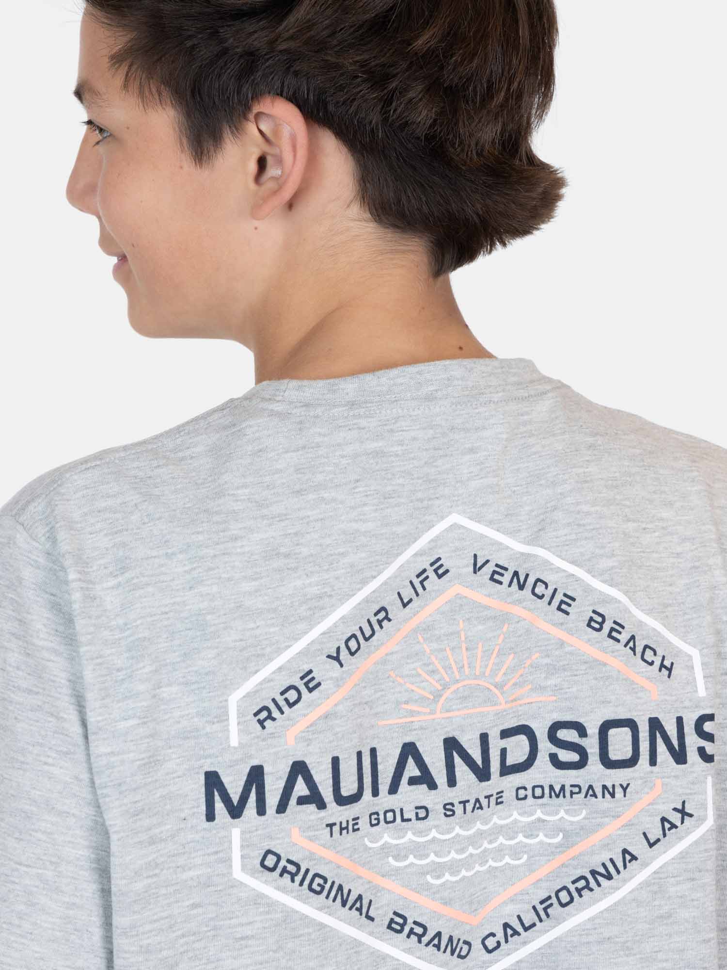 POLERA MC AGUA GRIS INFANTIL MAUI AND SONS - 3