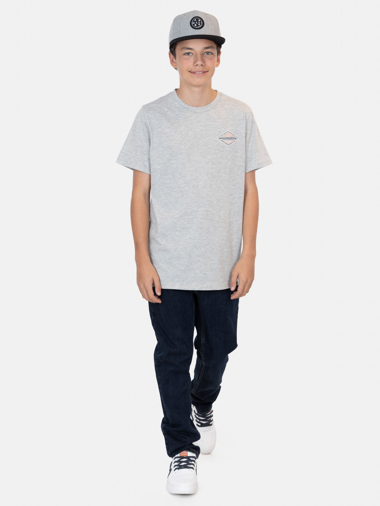 POLERA MC AGUA GRIS INFANTIL MAUI AND SONS - 4
