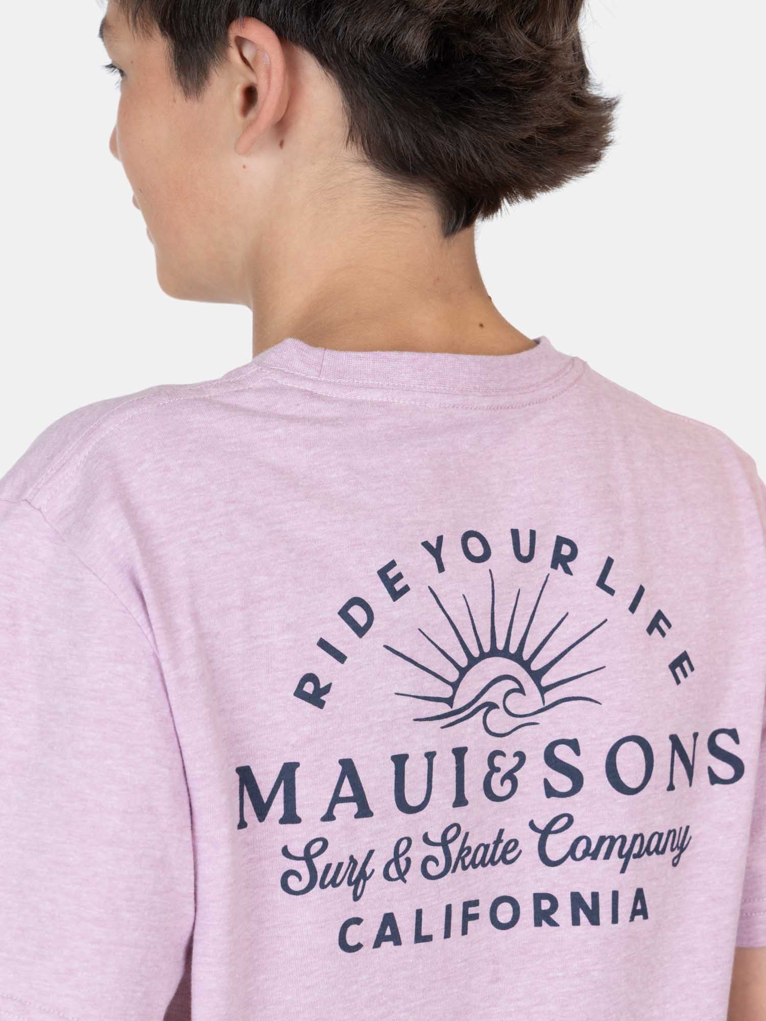 POLERA MC CIELO PLAYERO BURDEO INFANTIL MAUI AND SONS - 3