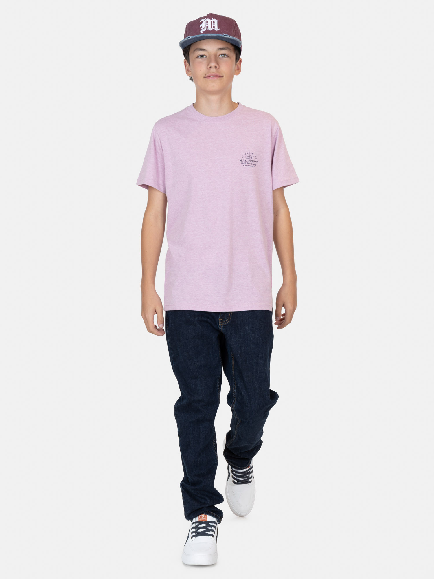 POLERA MC CIELO PLAYERO BURDEO INFANTIL MAUI AND SONS - 4