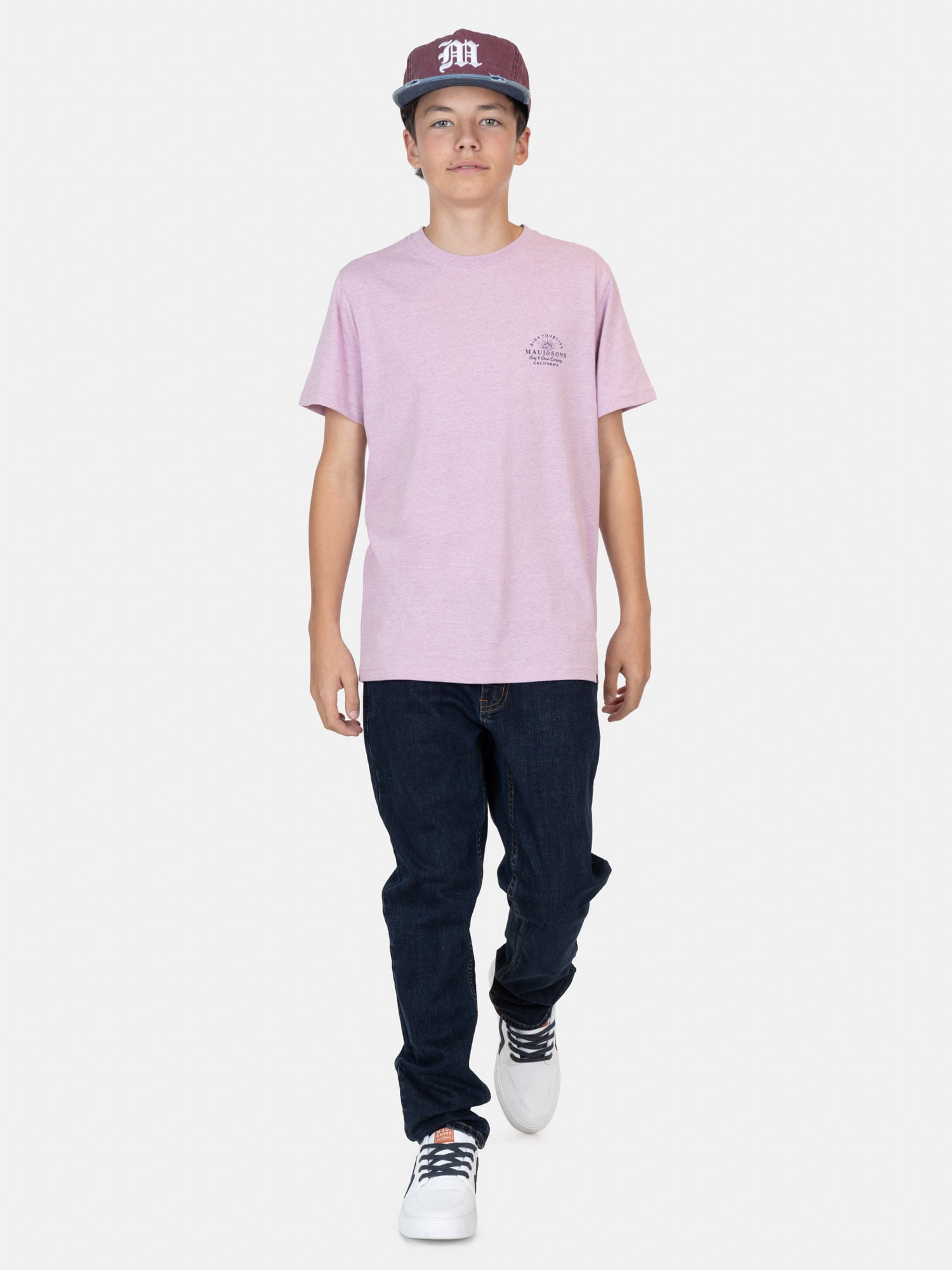 POLERA MC CIELO PLAYERO BURDEO INFANTIL MAUI AND SONS - 4