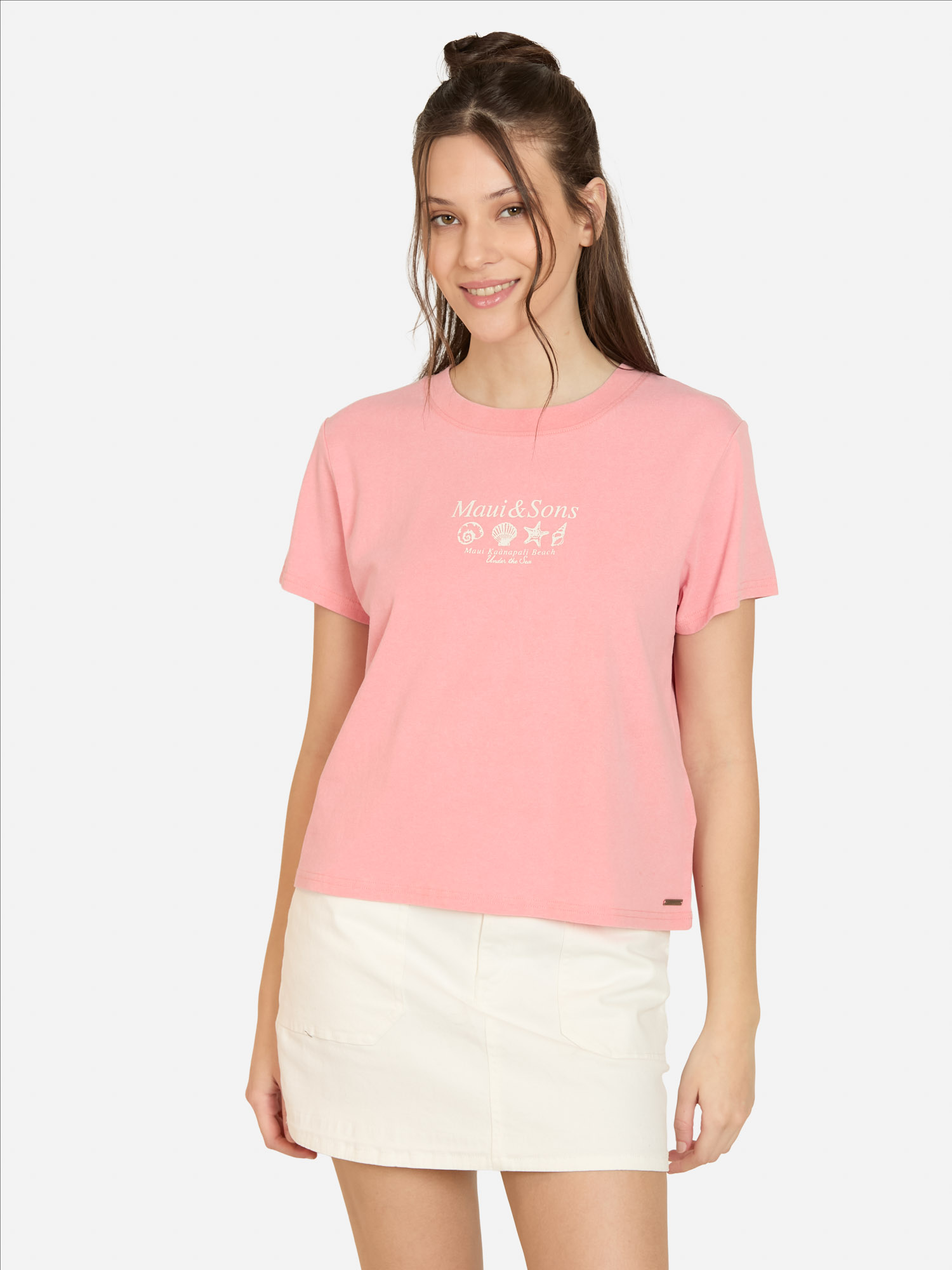 POLERA MC CORALIA ROSADO MUJER MAUI AND SONS - 1