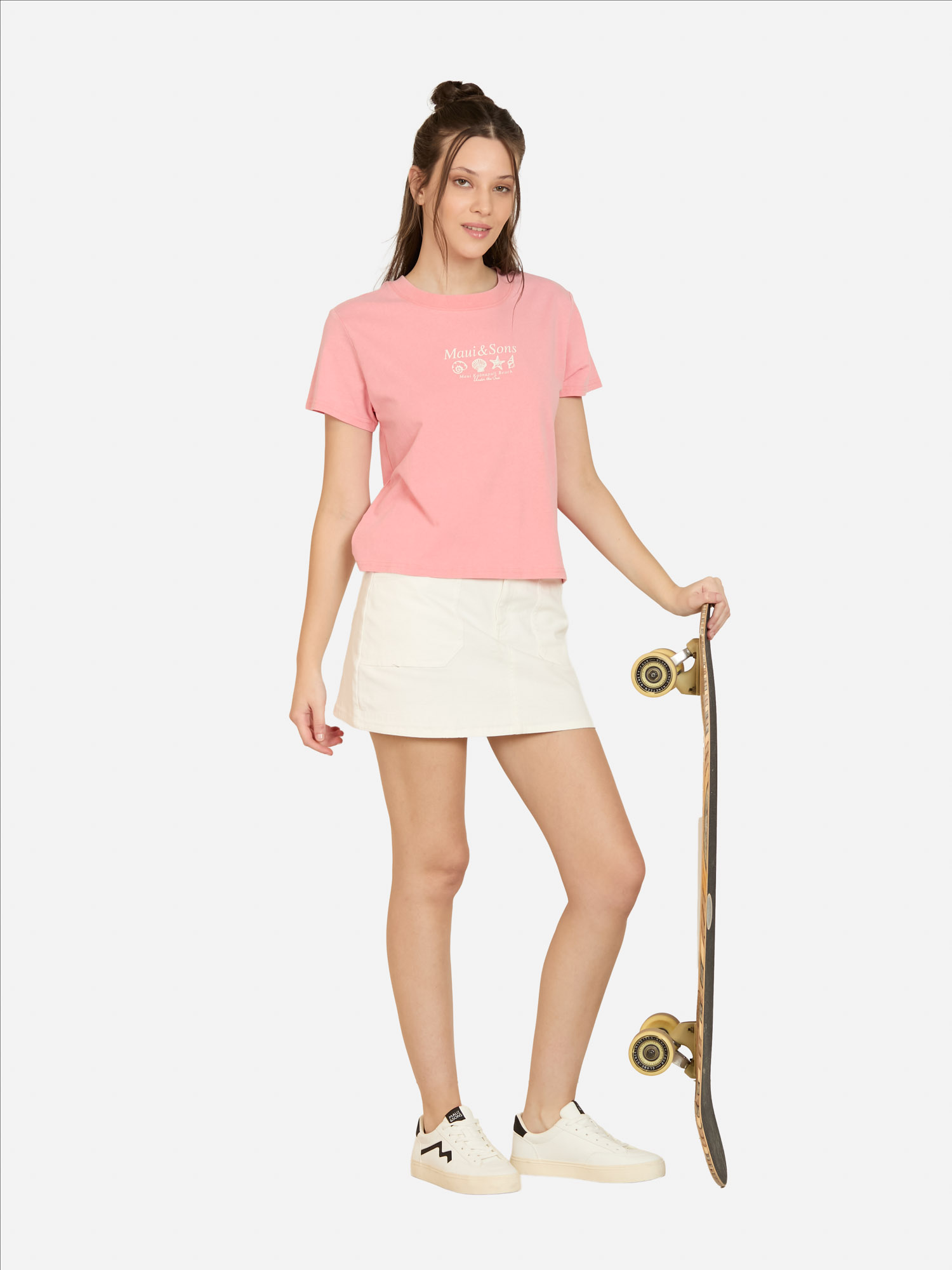 POLERA MC CORALIA ROSADO MUJER MAUI AND SONS - 4