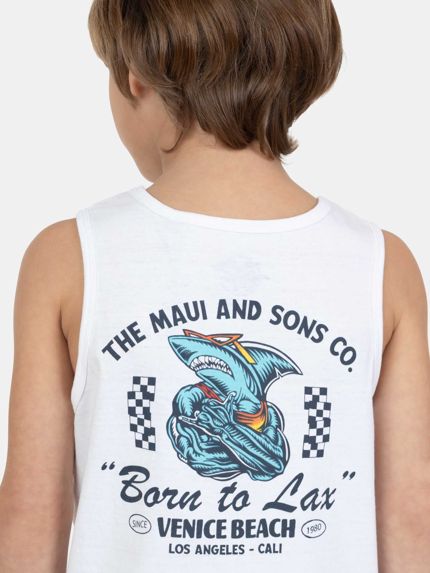 POLERA SM TIKON EN COLOR BLANCO INFANTIL MAUI AND SONS - 3