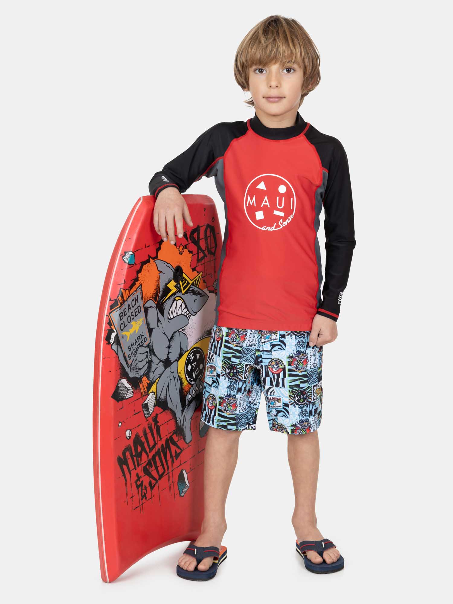 POLERA UVP HAURY EN COLOR ROJO INFANTIL MAUI AND SONS - 4