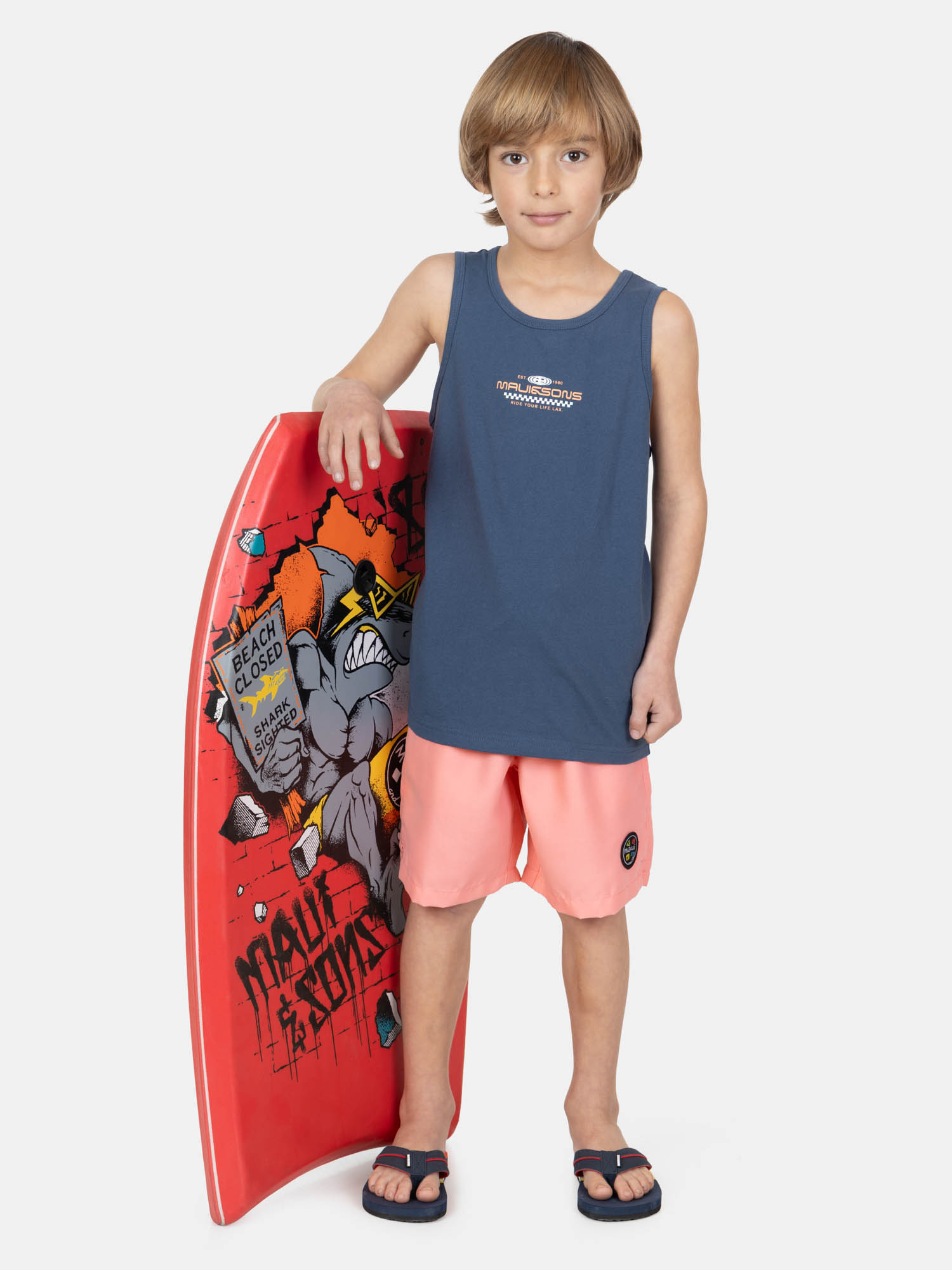 POLERA SM KAIKI AZUL INFANTIL MAUI AND SONS - 4