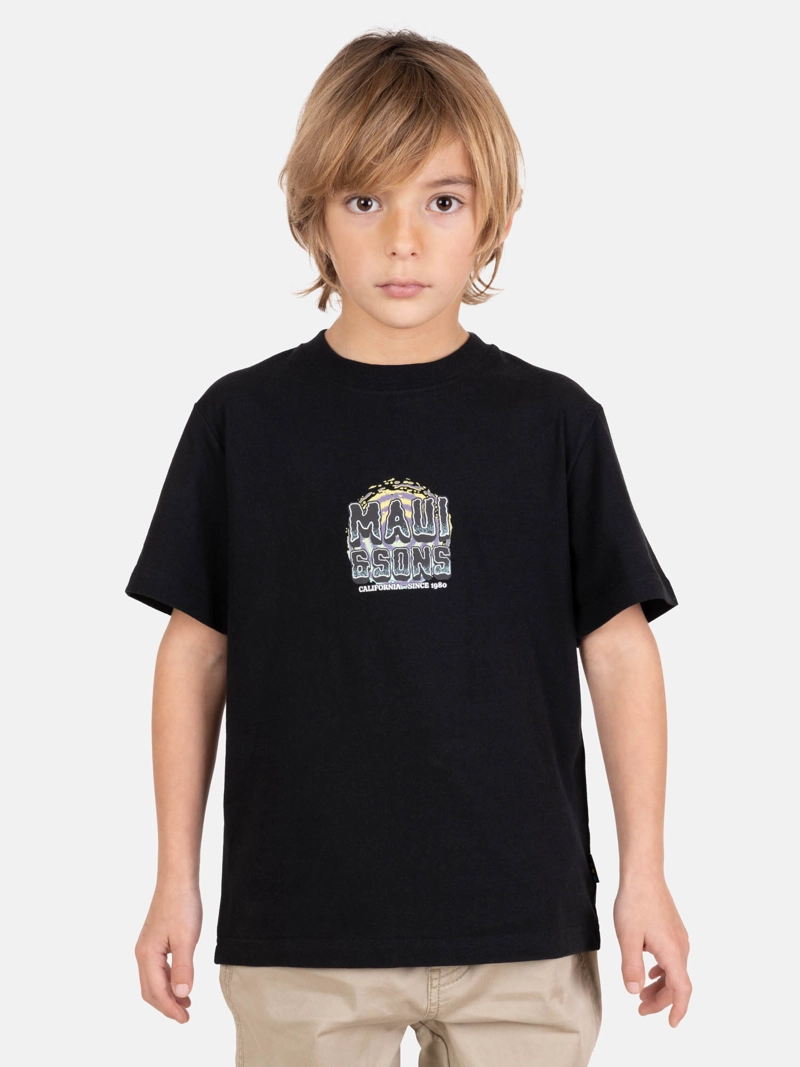 POLERA MC SALVIVA NEGRO INFANTIL MAUI AND SONS - 1