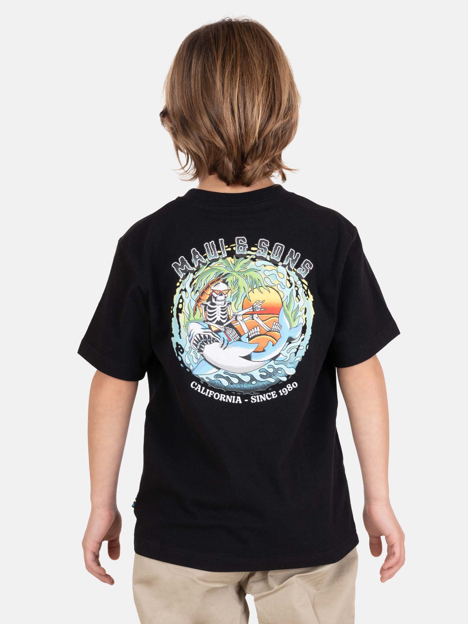 POLERA MC SALVIVA EN COLOR NEGRO INFANTIL MAUI AND SONS - 2
