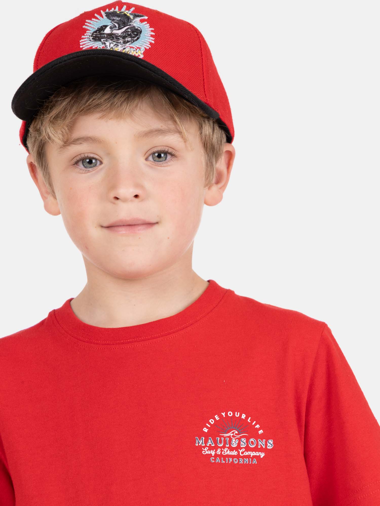 POLERA MC HELIOX EN COLOR ROJO INFANTIL MAUI AND SONS - 3