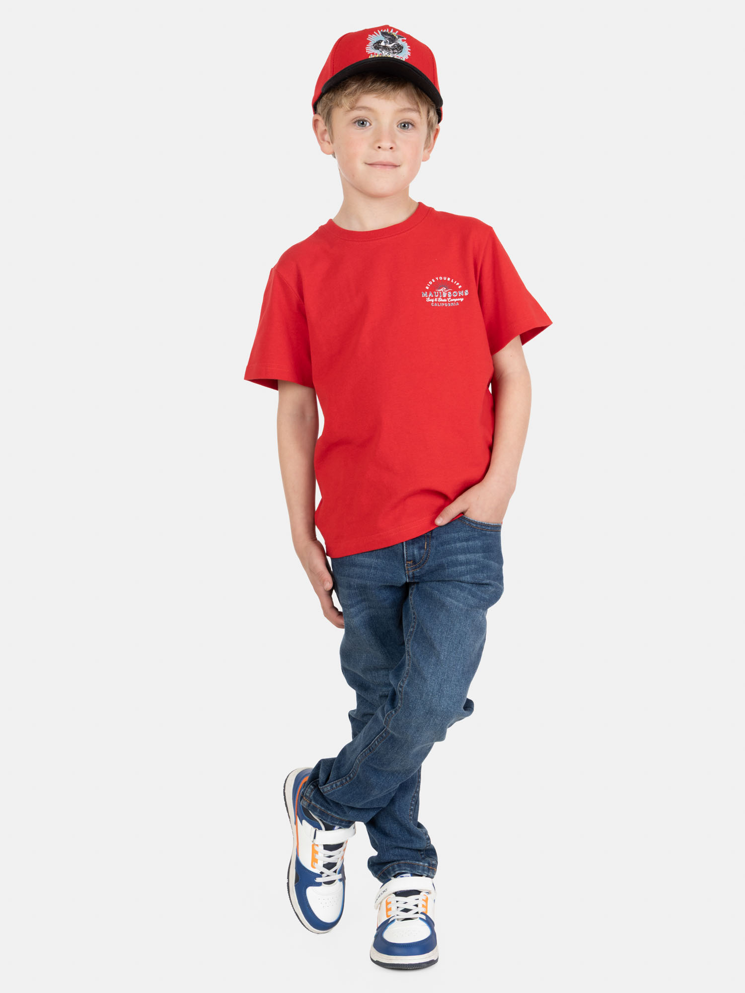 POLERA MC HELIOX EN COLOR ROJO INFANTIL MAUI AND SONS - 4