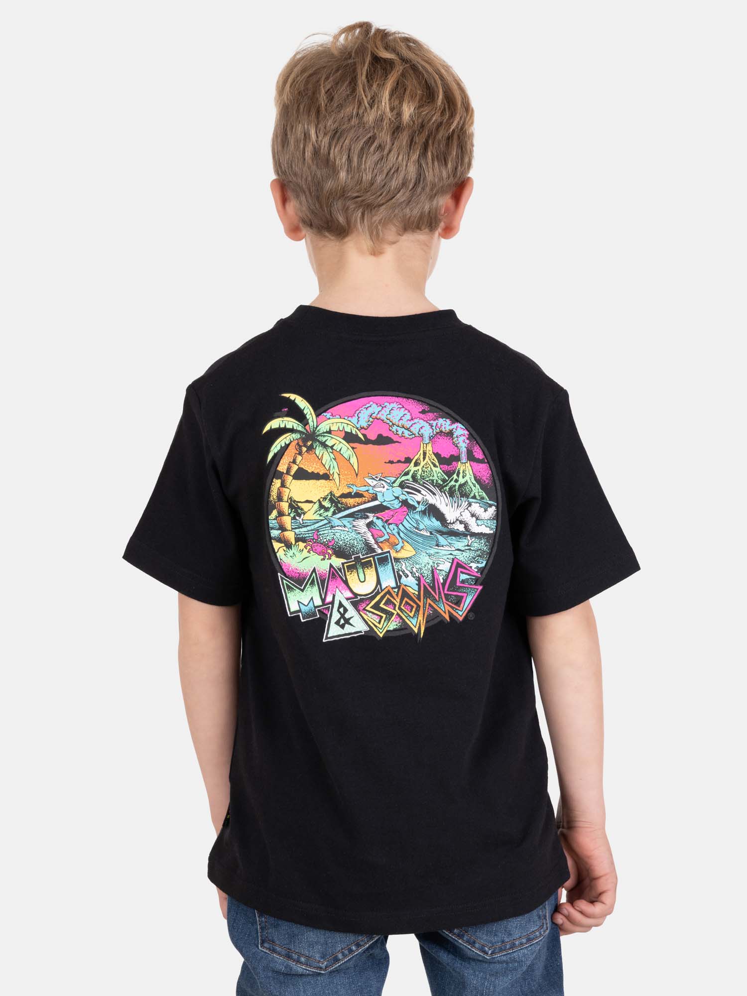 POLERA MC SUNBREAK EN COLOR NEGRO INFANTIL MAUI AND SONS - 2