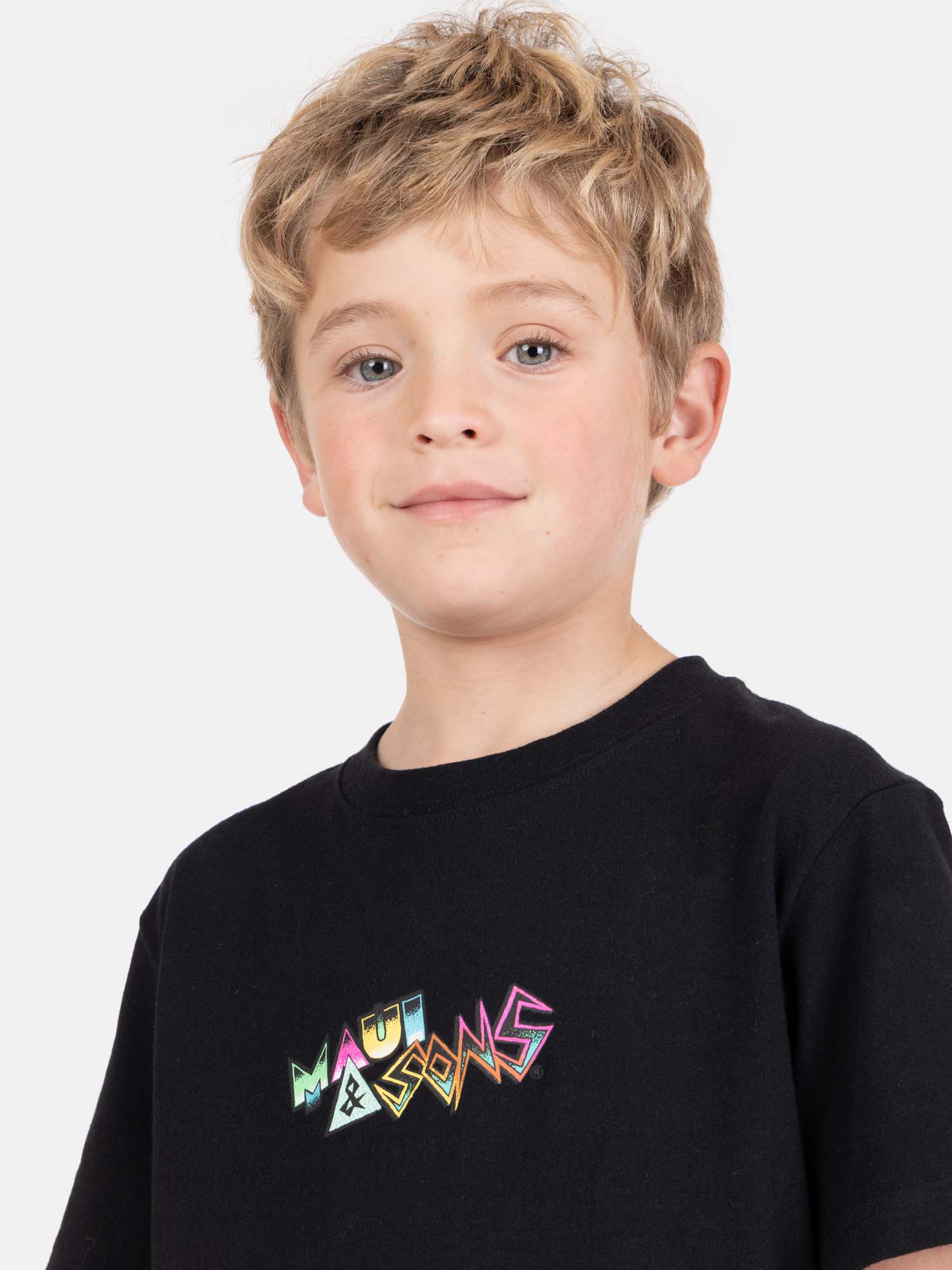 POLERA MC SUNBREAK EN COLOR NEGRO INFANTIL MAUI AND SONS - 3