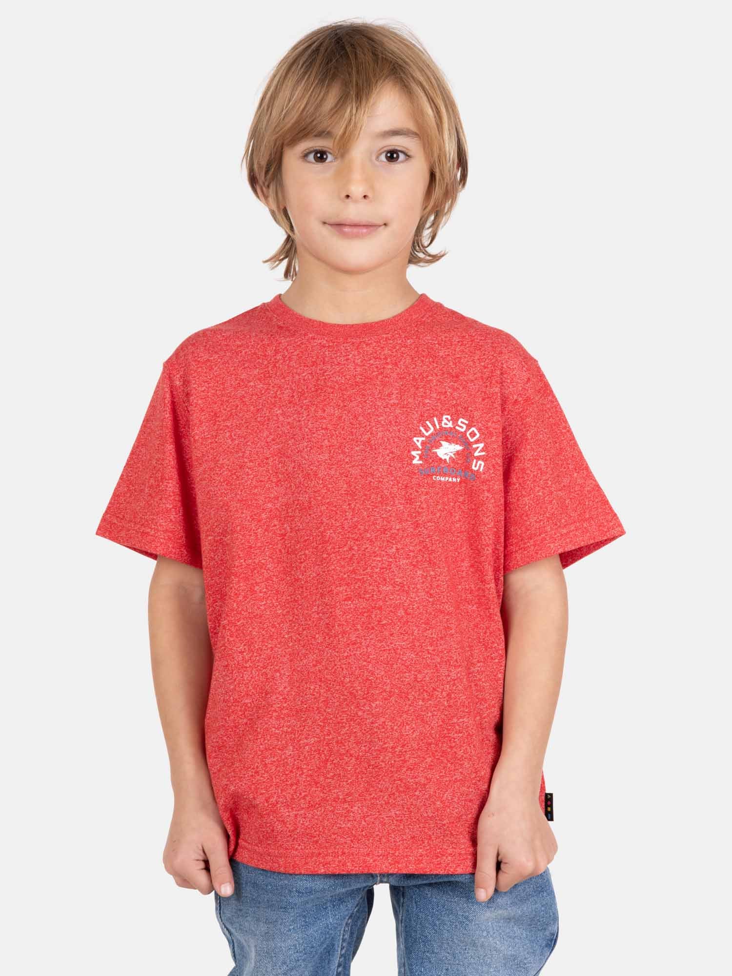 POLERA MC SOLVIVO EN COLOR ROJO INFANTIL MAUI AND SONS - 1