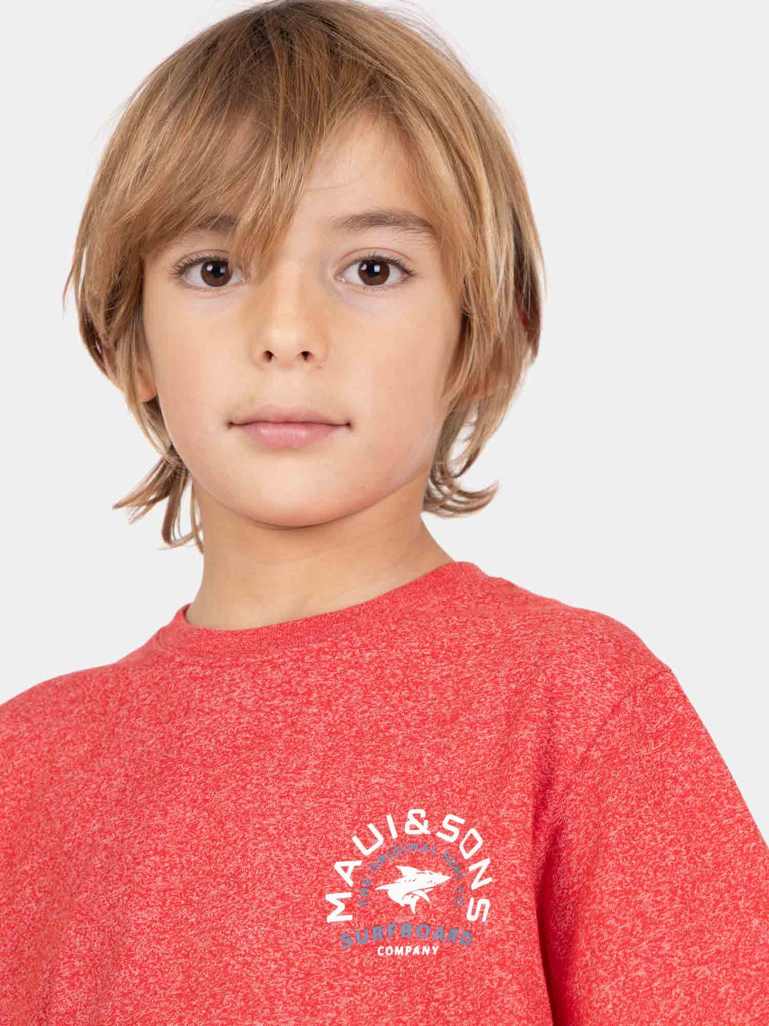 POLERA MC SOLVIVO EN COLOR ROJO INFANTIL MAUI AND SONS - 3