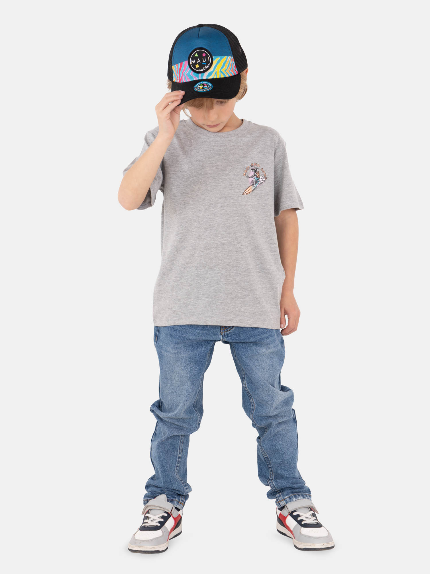 POLERA MC SURFGLOW GRIS INFANTIL MAUI AND SONS - 4