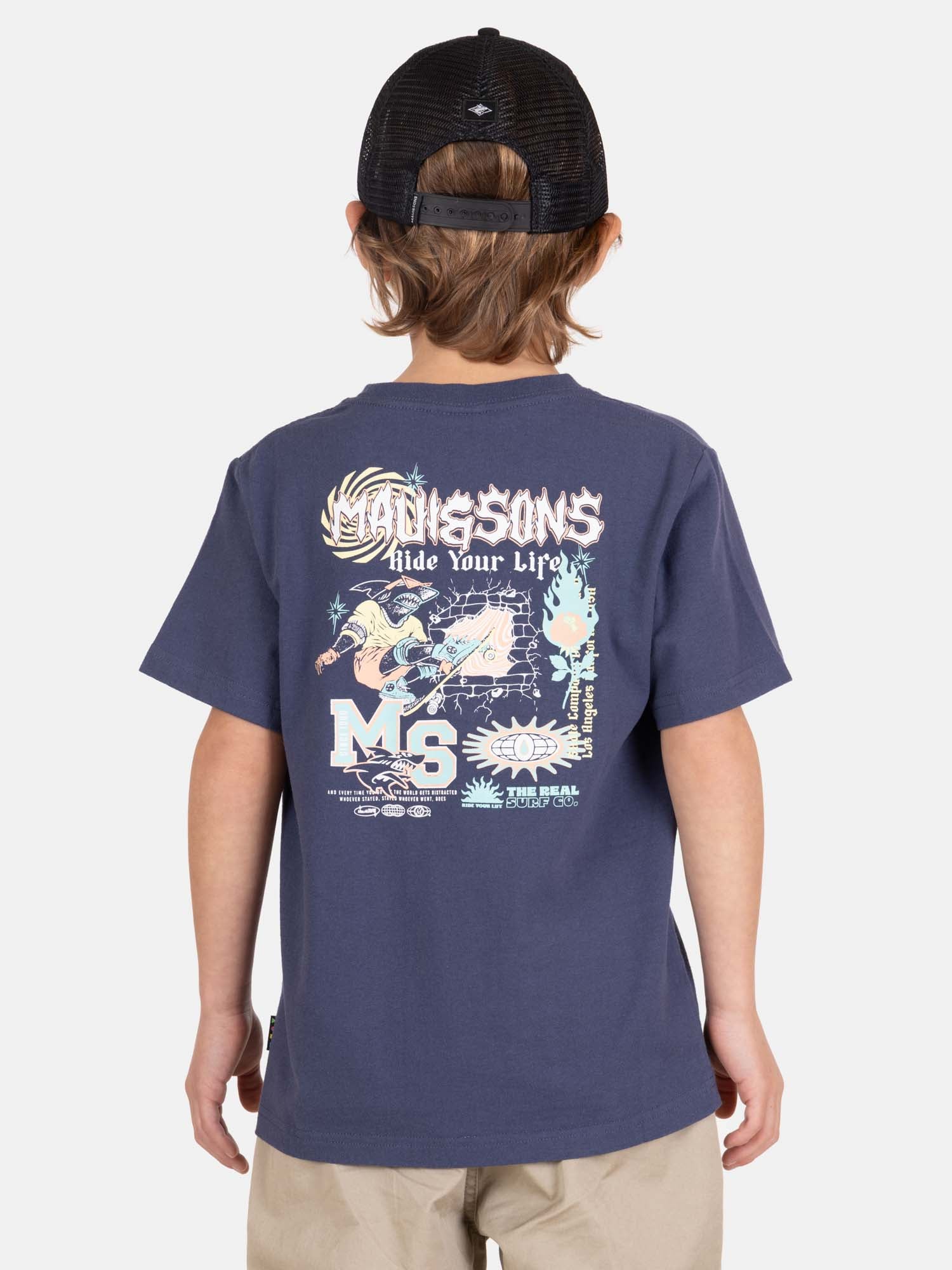 POLERA MC FREEMAR AZUL INFANTIL MAUI AND SONS - 2