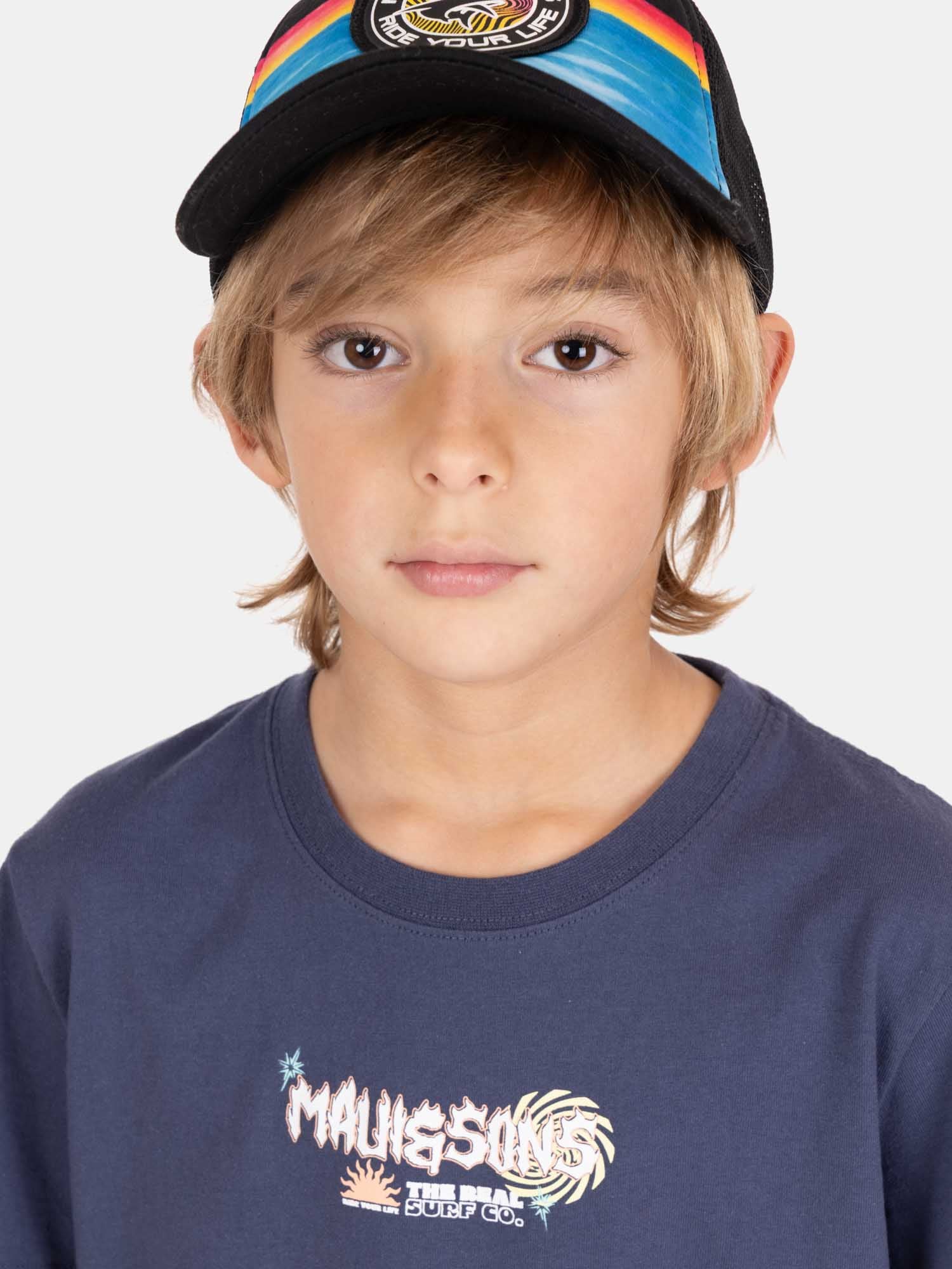 POLERA MC FREEMAR AZUL INFANTIL MAUI AND SONS - 3