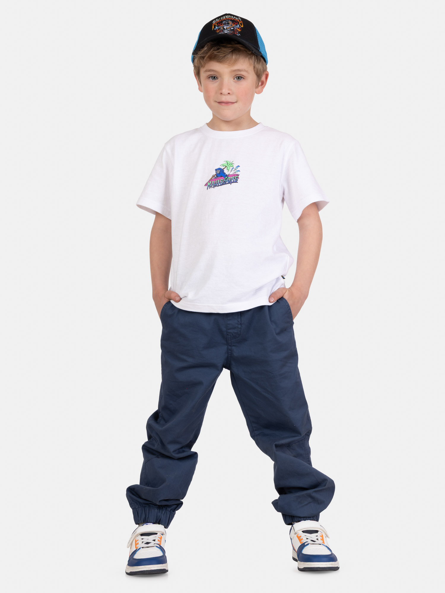 POLERA MC OLAFIT EN COLOR BLANCO INFANTIL MAUI AND SONS - 4