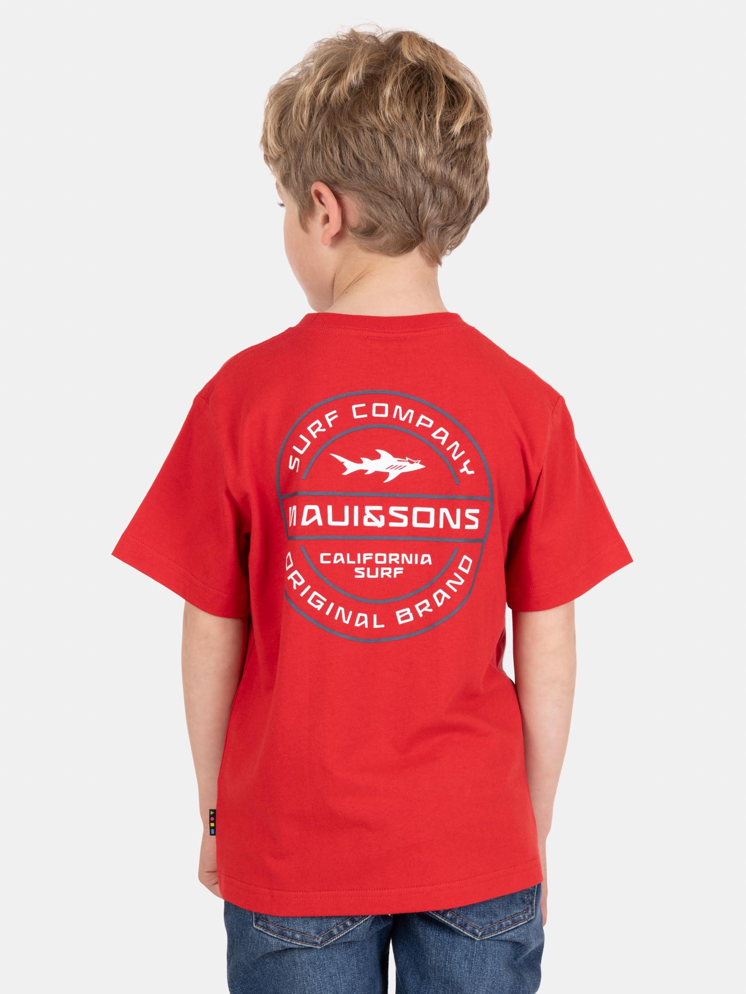 POLERA MC SEATRIBE EN COLOR ROJO INFANTIL MAUI AND SONS - 2