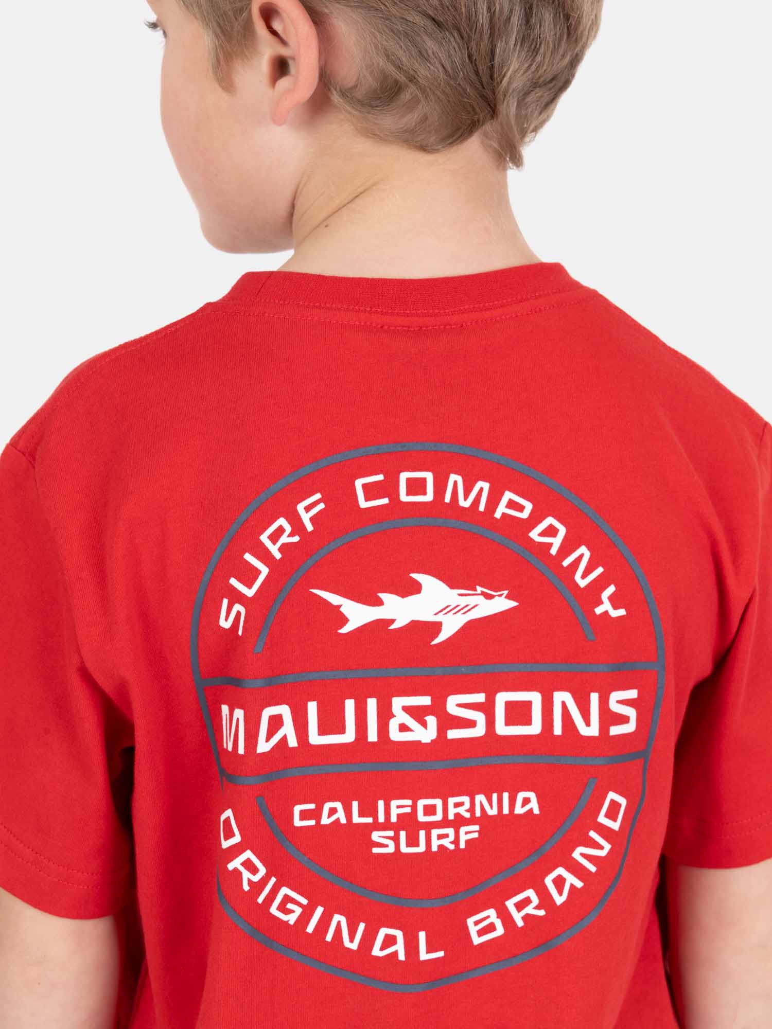 POLERA MC SEATRIBE EN COLOR ROJO INFANTIL MAUI AND SONS - 3