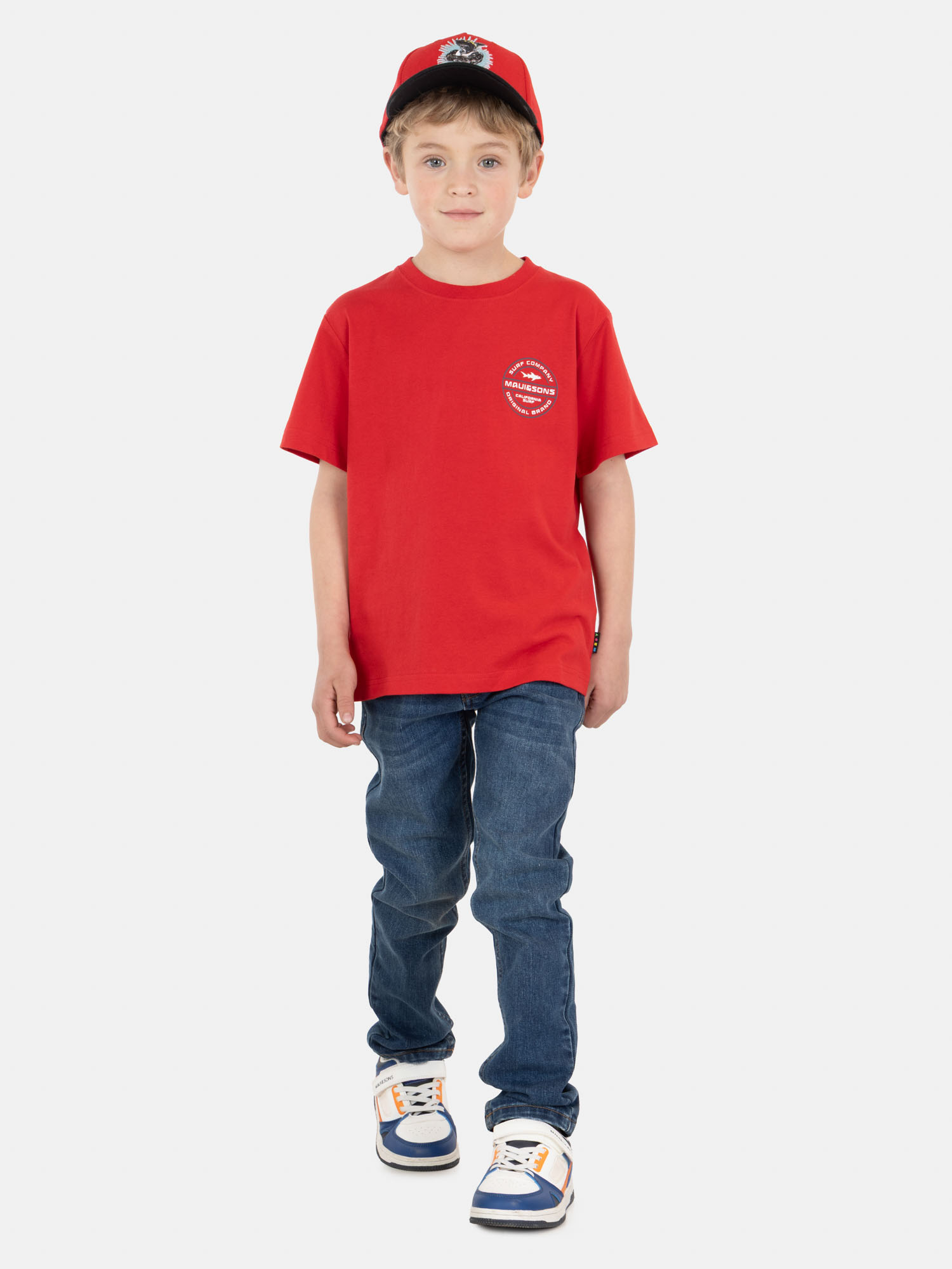 POLERA MC SEATRIBE EN COLOR ROJO INFANTIL MAUI AND SONS - 4