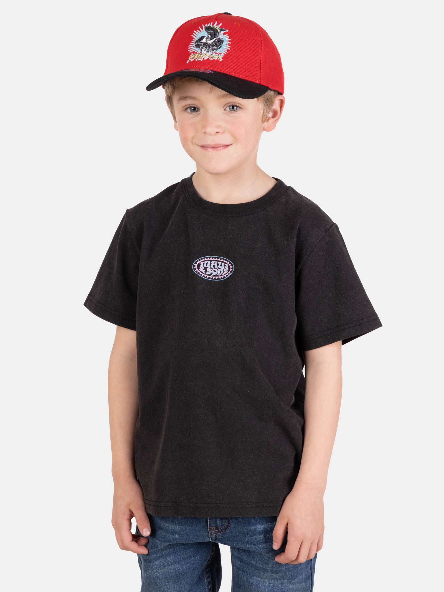 POLERA MC VIBESHORE EN COLOR NEGRO INFANTIL MAUI AND SONS - 1