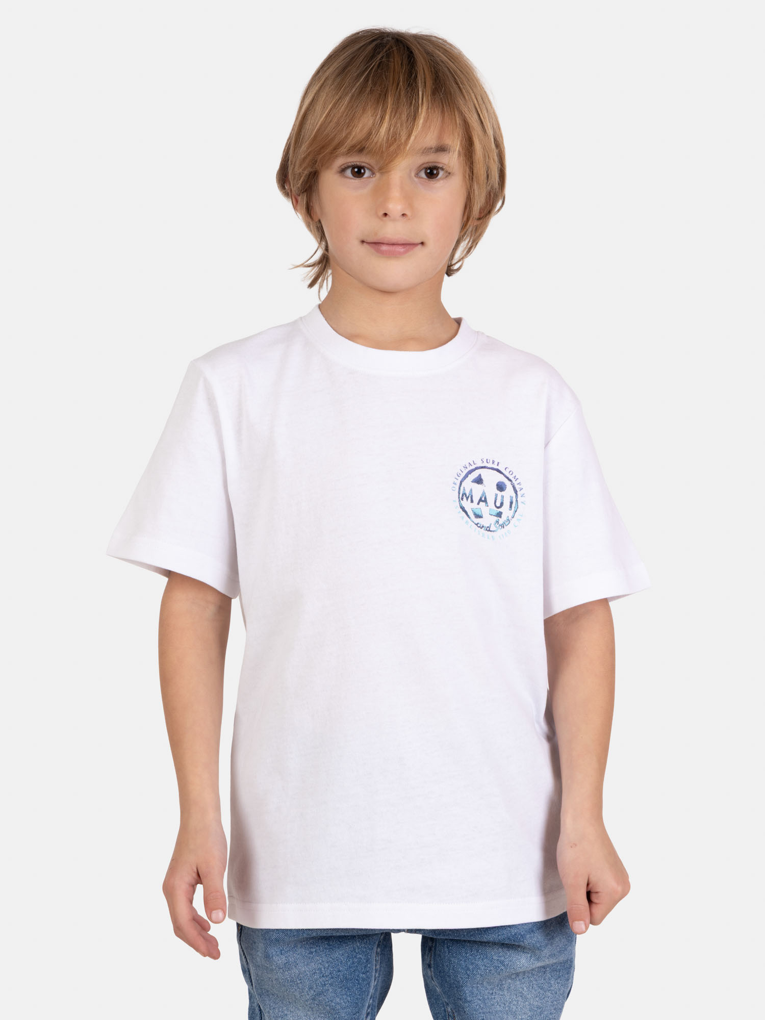 POLERA MC WAVEBORN EN COLOR BLANCO INFANTIL MAUI AND SONS - 1