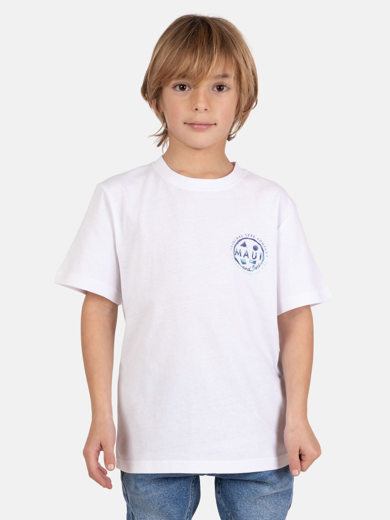 POLERA MC WAVEBORN EN COLOR BLANCO INFANTIL MAUI AND SONS - 1