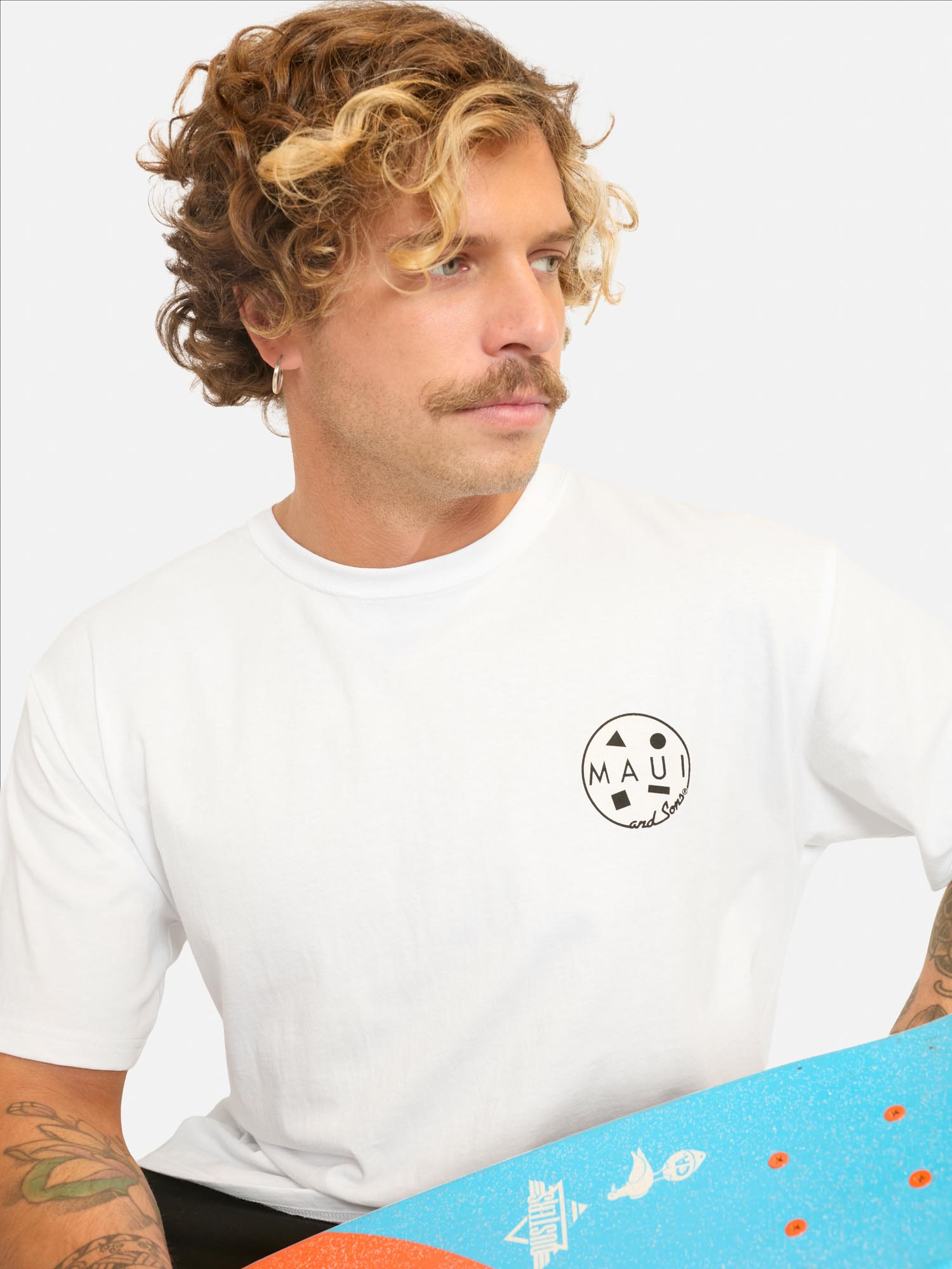 POLERA MC YANIKA EN COLOR BLANCO HOMBRE MAUI AND SONS - 3