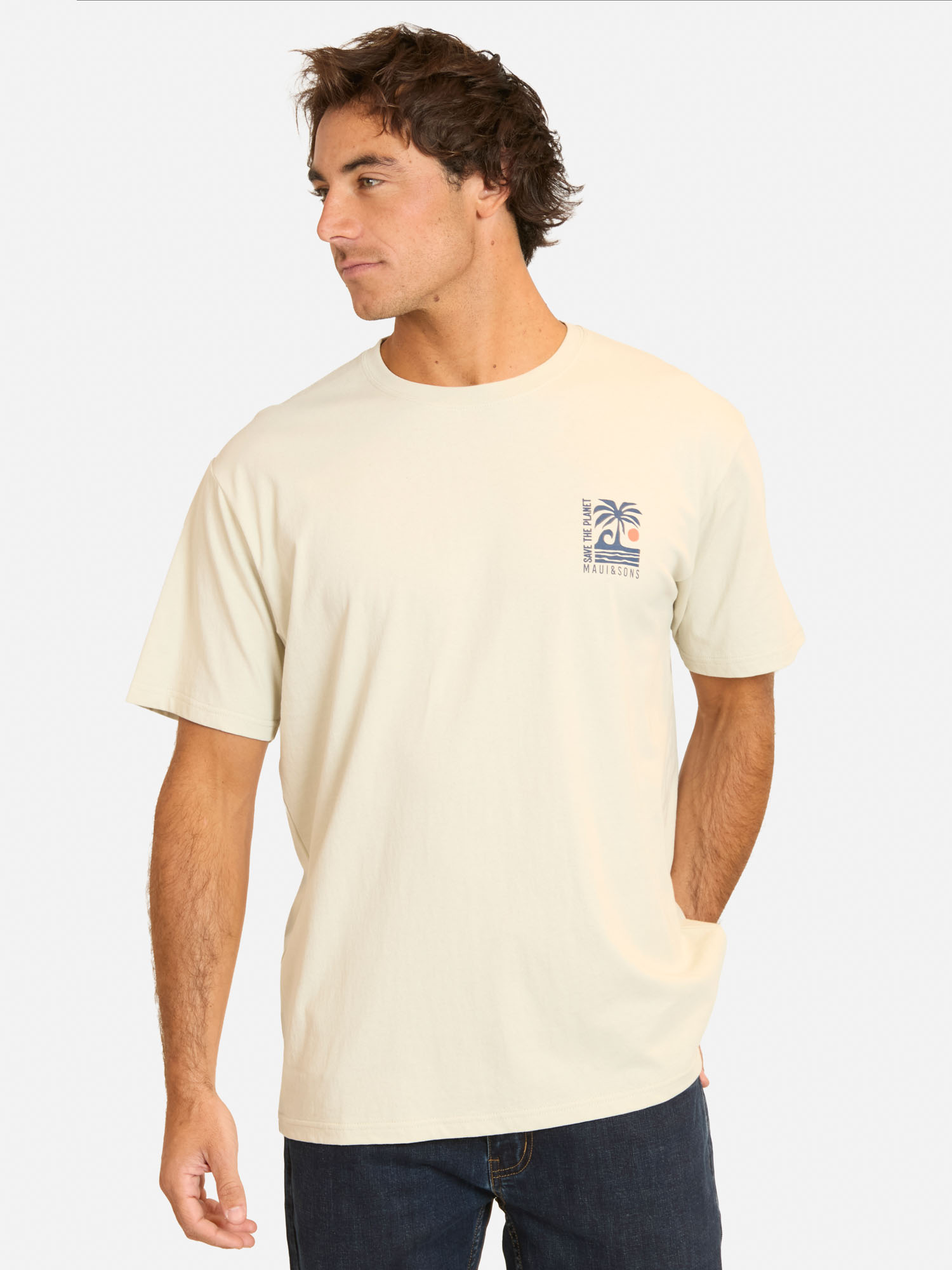POLERA MC FARUK BEIGE HOMBRE MAUI AND SONS - 1
