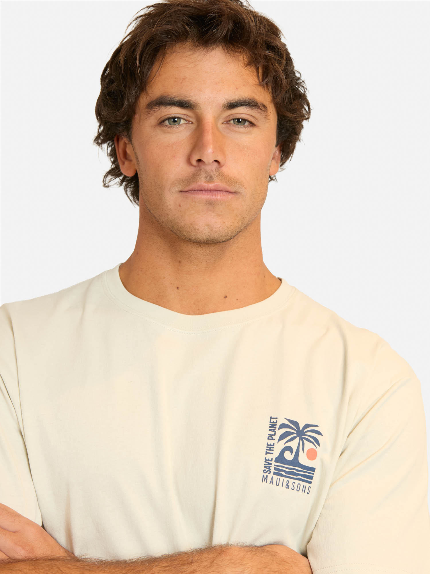 POLERA MC FARUK BEIGE HOMBRE MAUI AND SONS - 3
