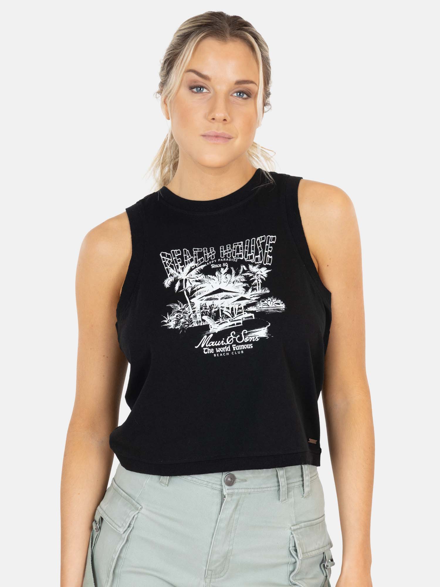 POLERA SM MALU NEGRO MUJER MAUI AND SONS - 1