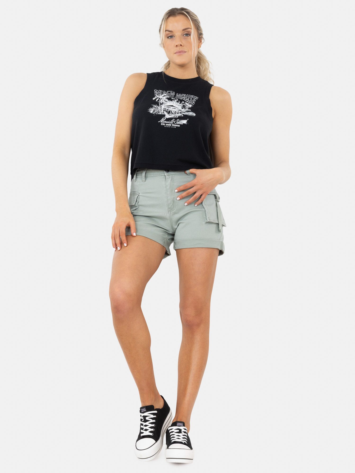 POLERA SM MALU NEGRO MUJER MAUI AND SONS - 4