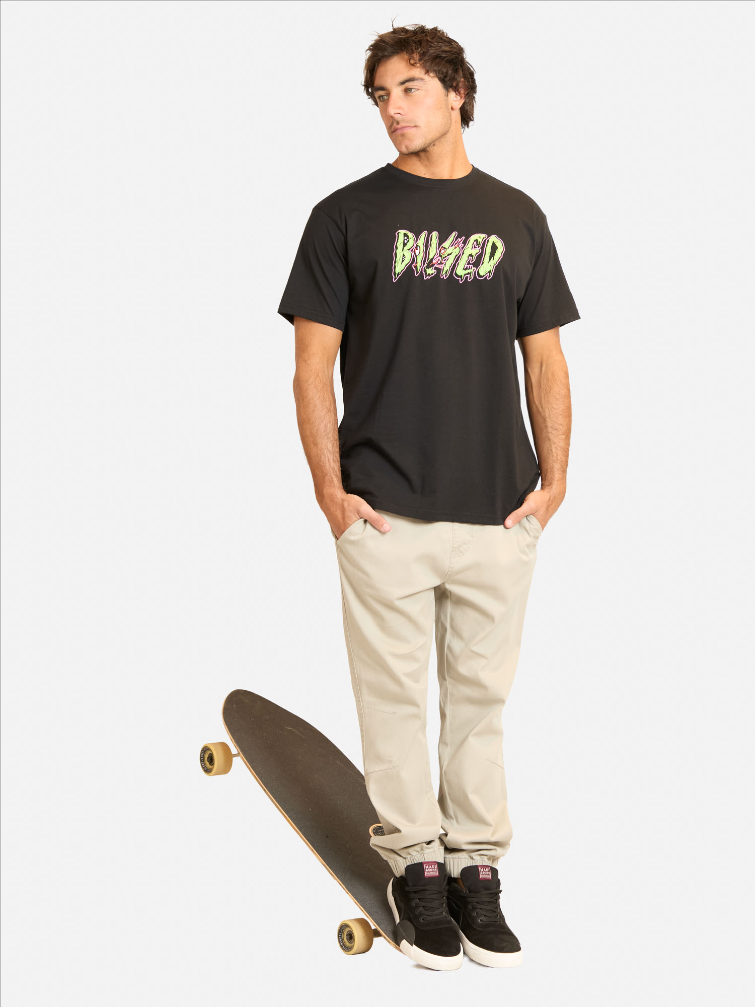 POLERA MC FOLUK EN COLOR NEGRO HOMBRE MAUI AND SONS - 4