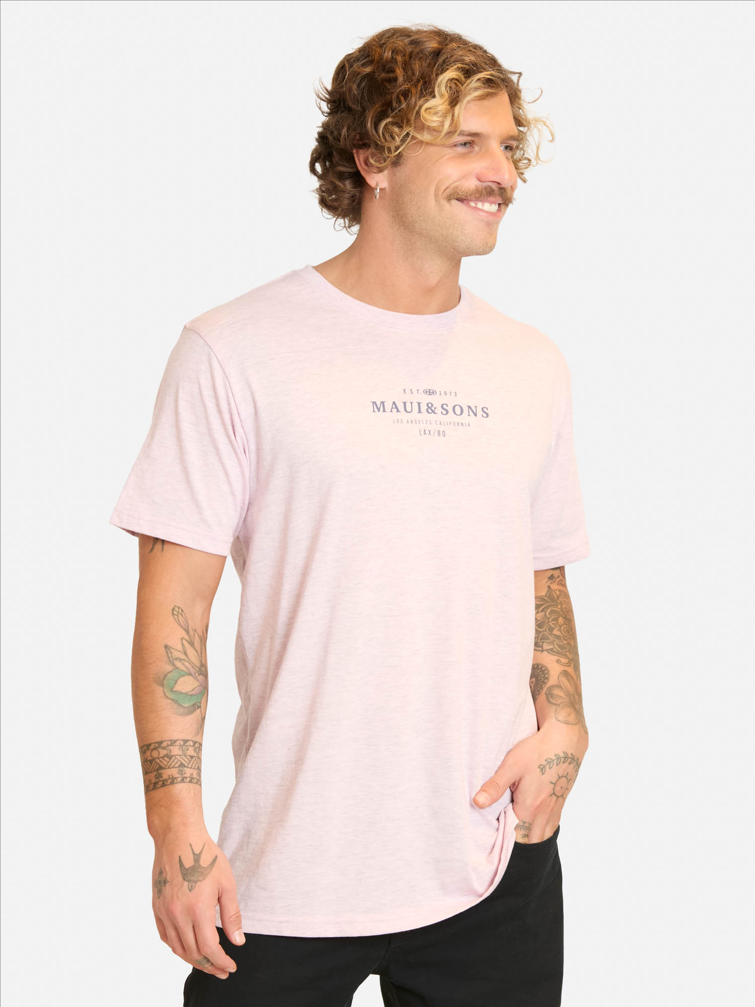 POLERA MC TIVAMO ROSADO HOMBRE MAUI AND SONS - 1