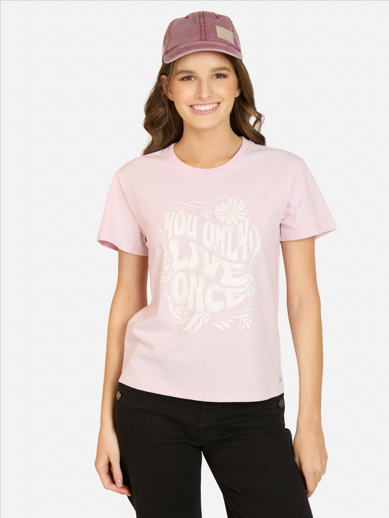 POLERA MC ONDESSA ROSADO MUJER MAUI AND SONS - 1