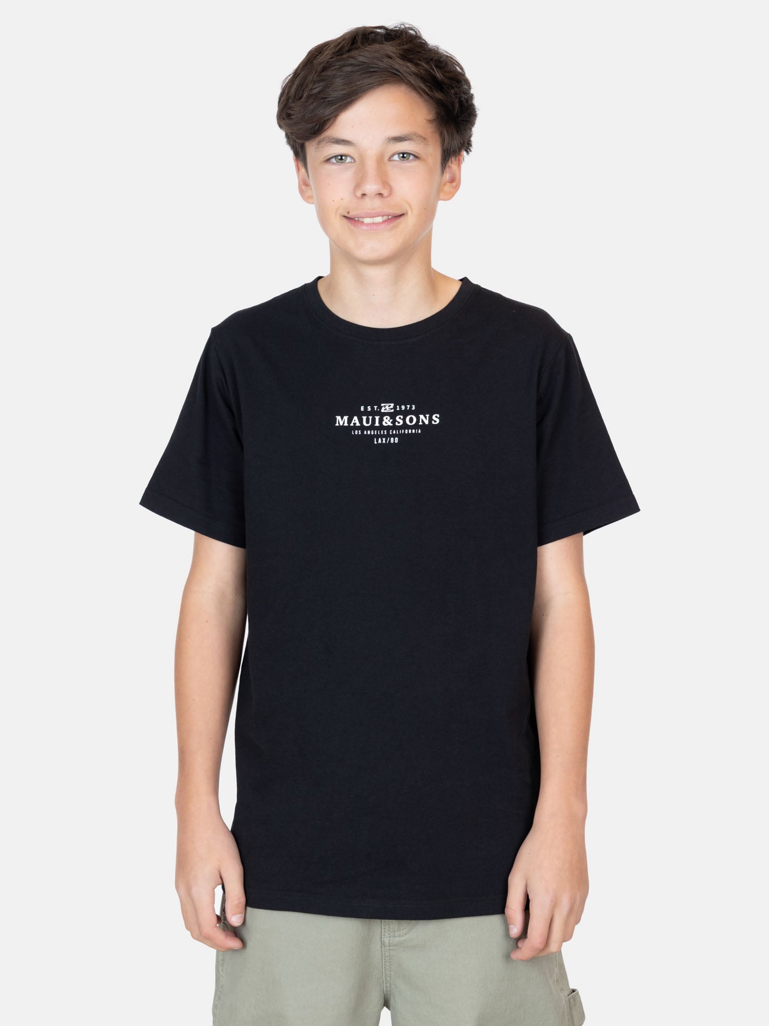 POLERA MC EN COLOR NEGRO INFANTIL MAUI AND SONS - 1