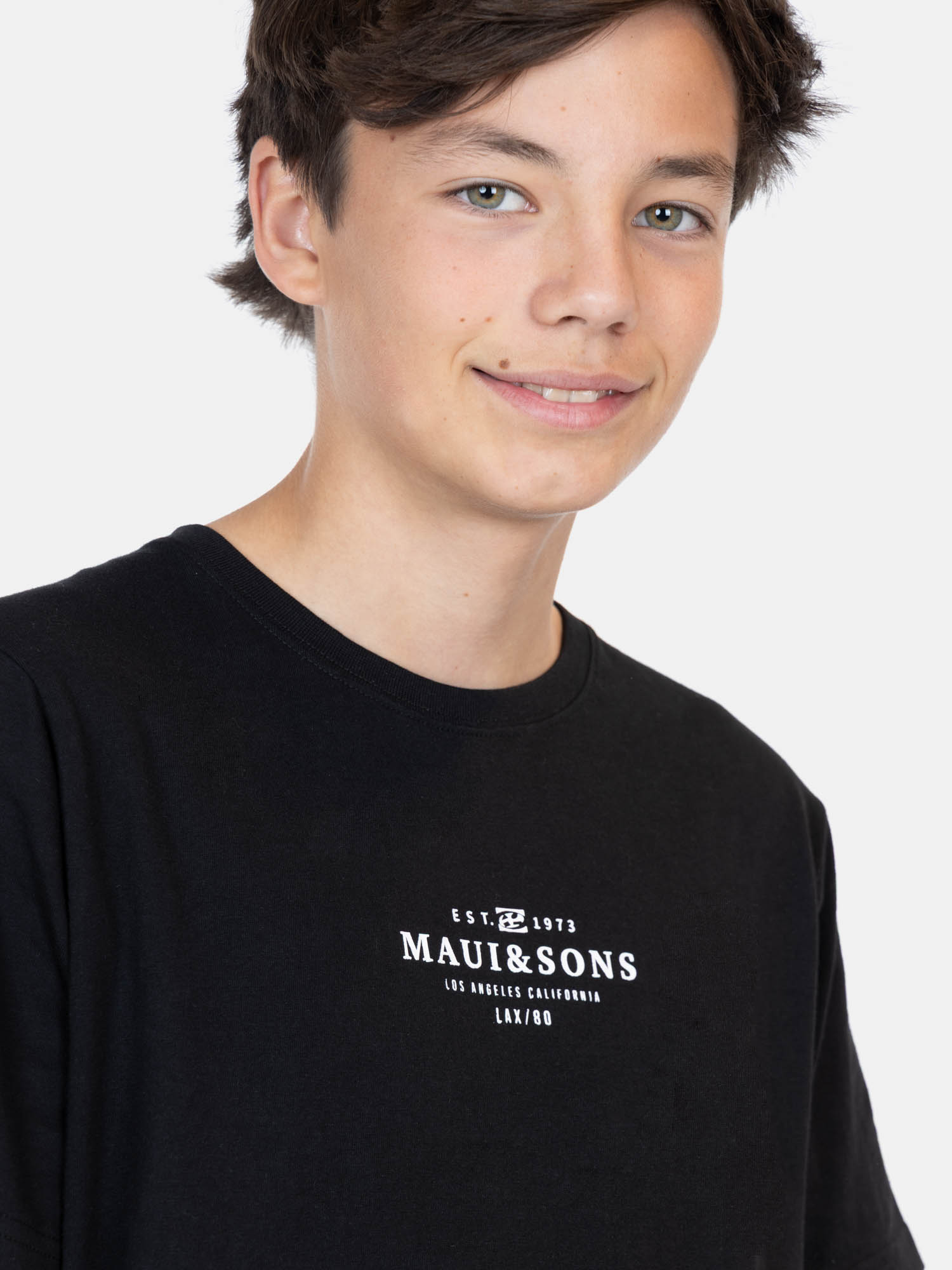 POLERA MC EN COLOR NEGRO INFANTIL MAUI AND SONS - 3